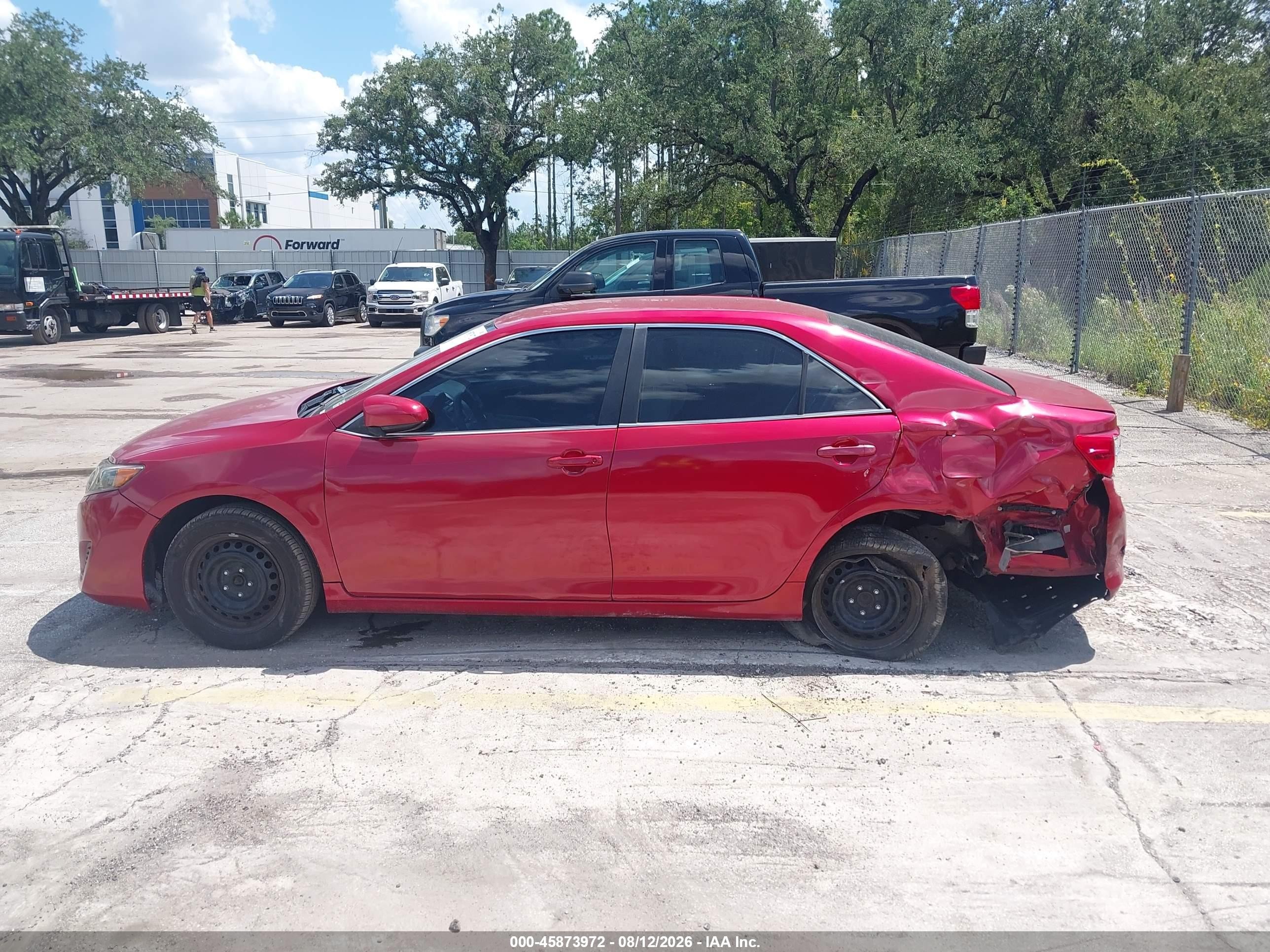 2014 Toyota Camry L Red vin: 4T1BF1FK6EU779938