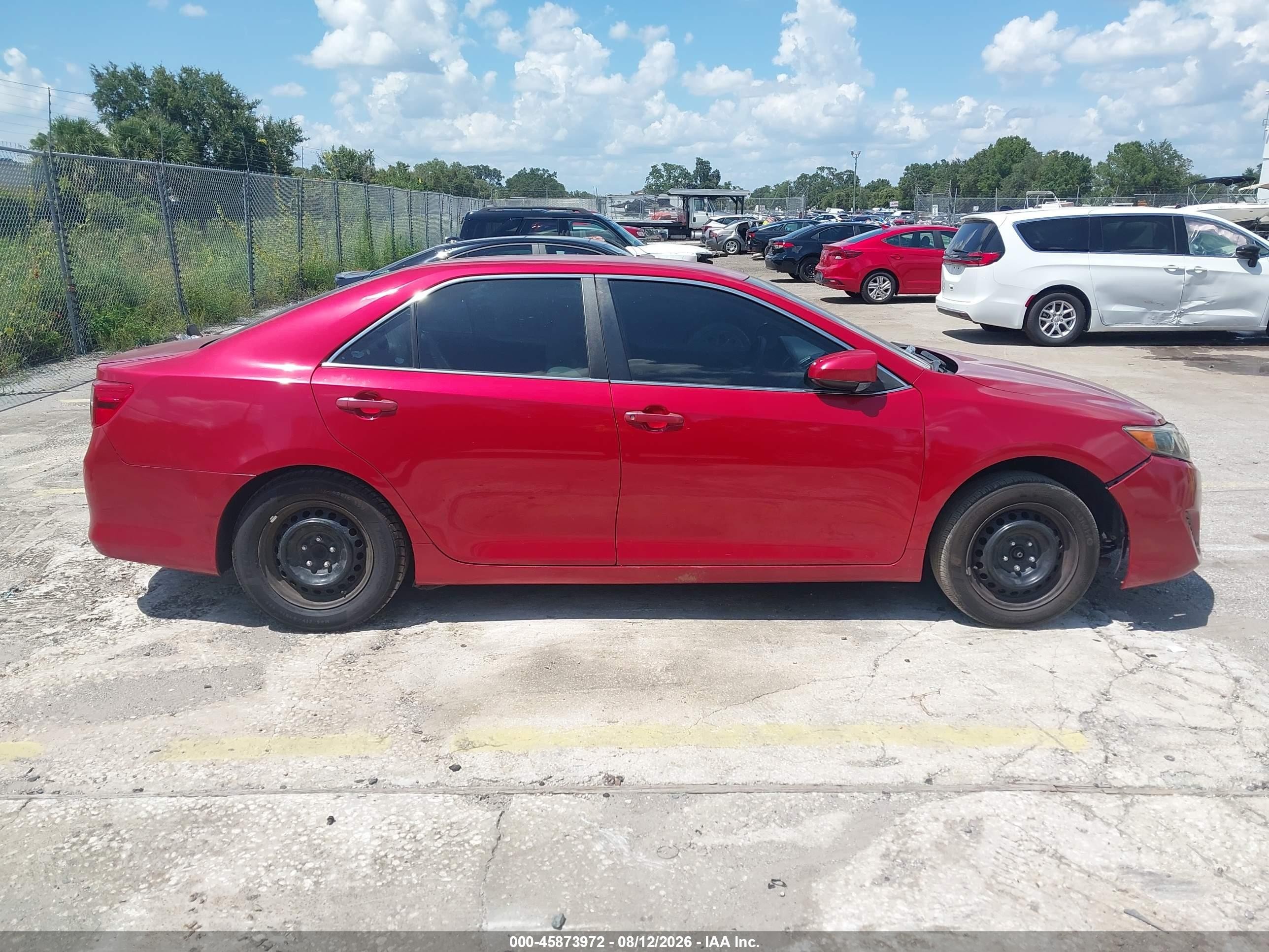 2014 Toyota Camry L Red vin: 4T1BF1FK6EU779938