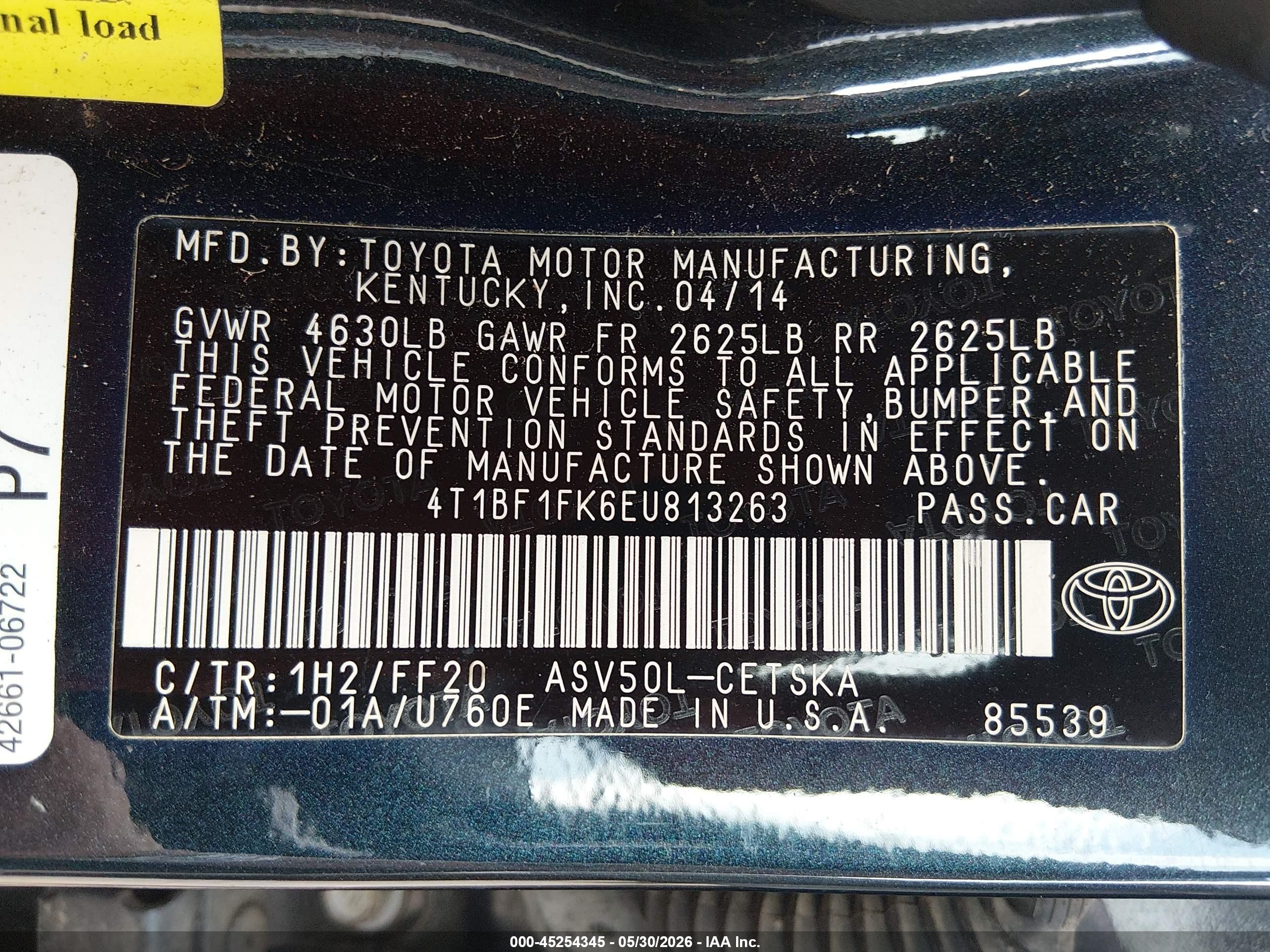 2014 Toyota Camry Se Black vin: 4T1BF1FK6EU813263