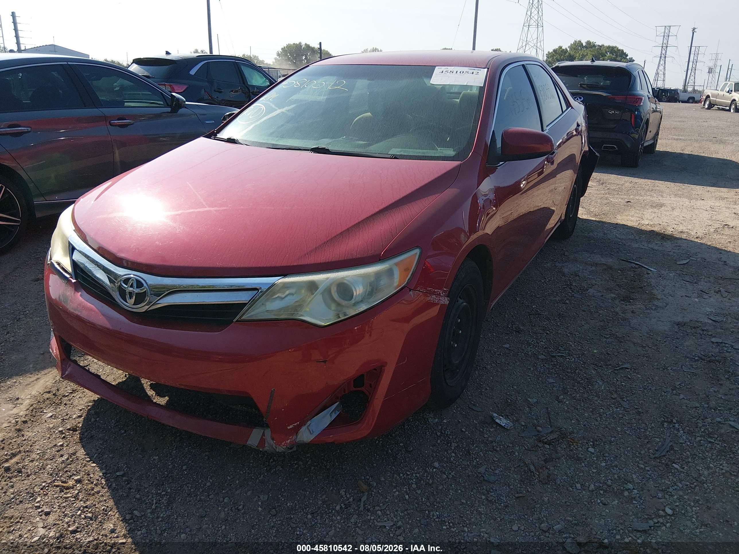 2014 Toyota Camry Le Red vin: 4T1BF1FK6EU831567
