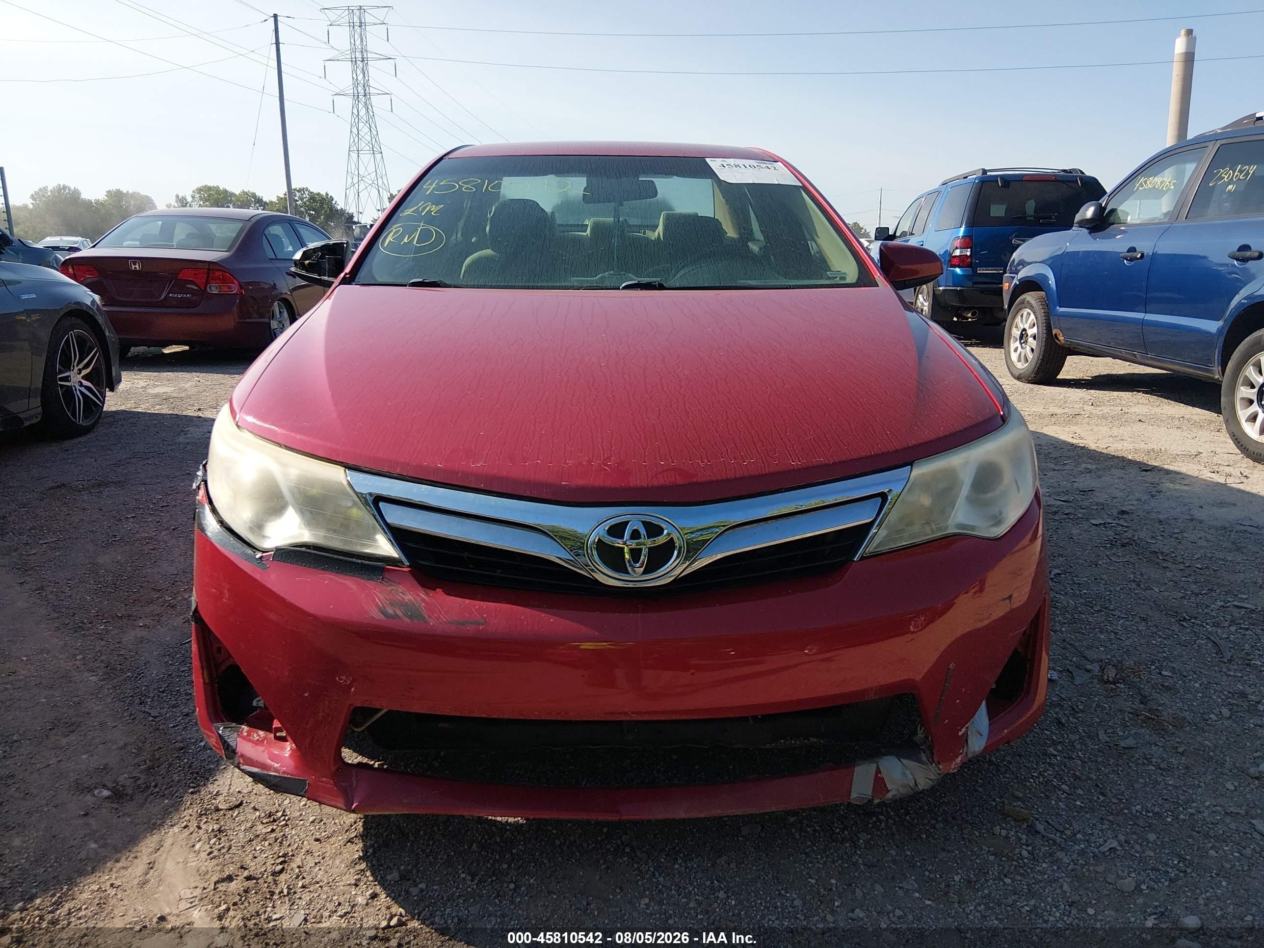 2014 Toyota Camry Le Red vin: 4T1BF1FK6EU831567