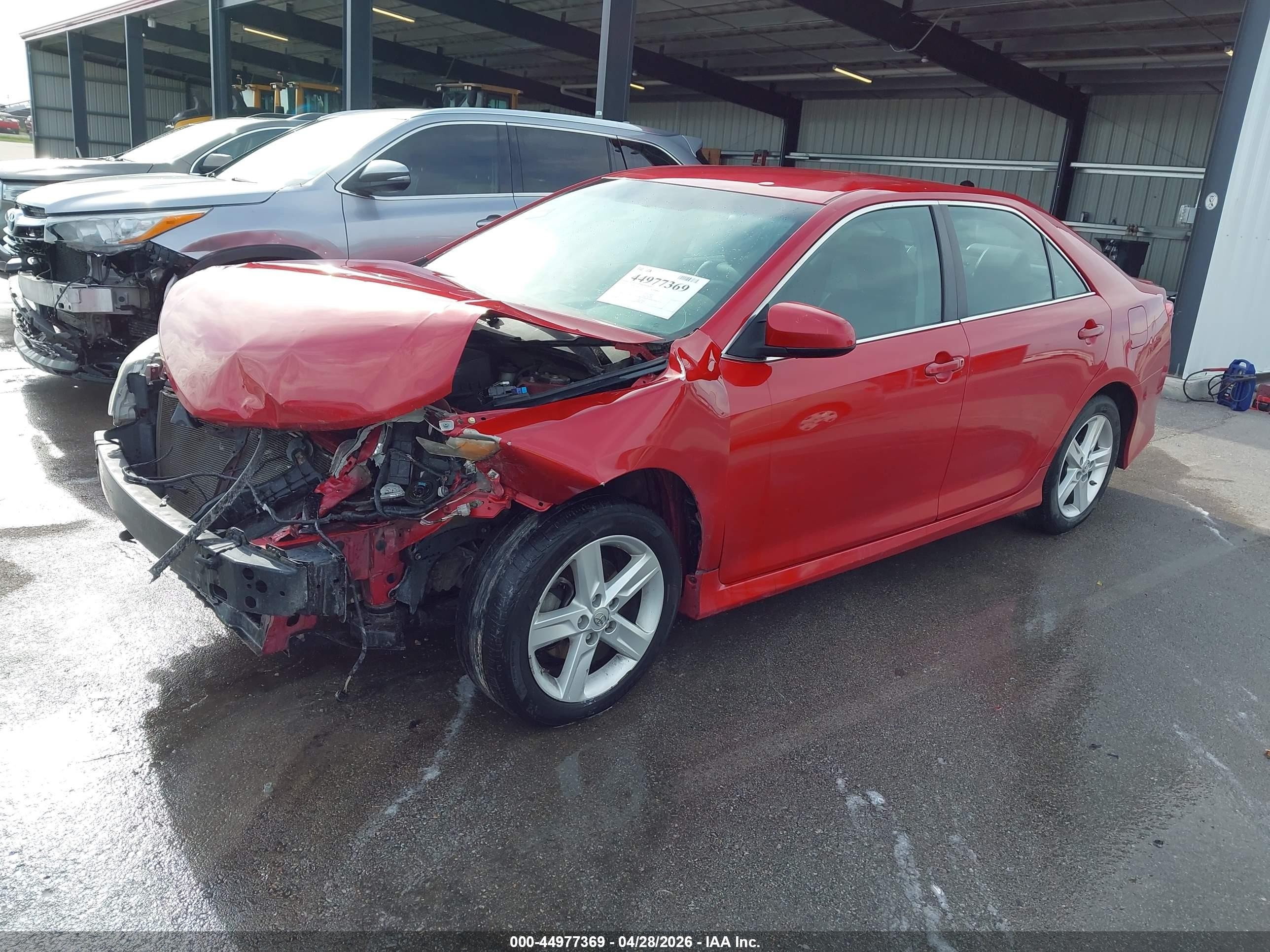2014 Toyota Camry Se Red vin: 4T1BF1FK6EU831827