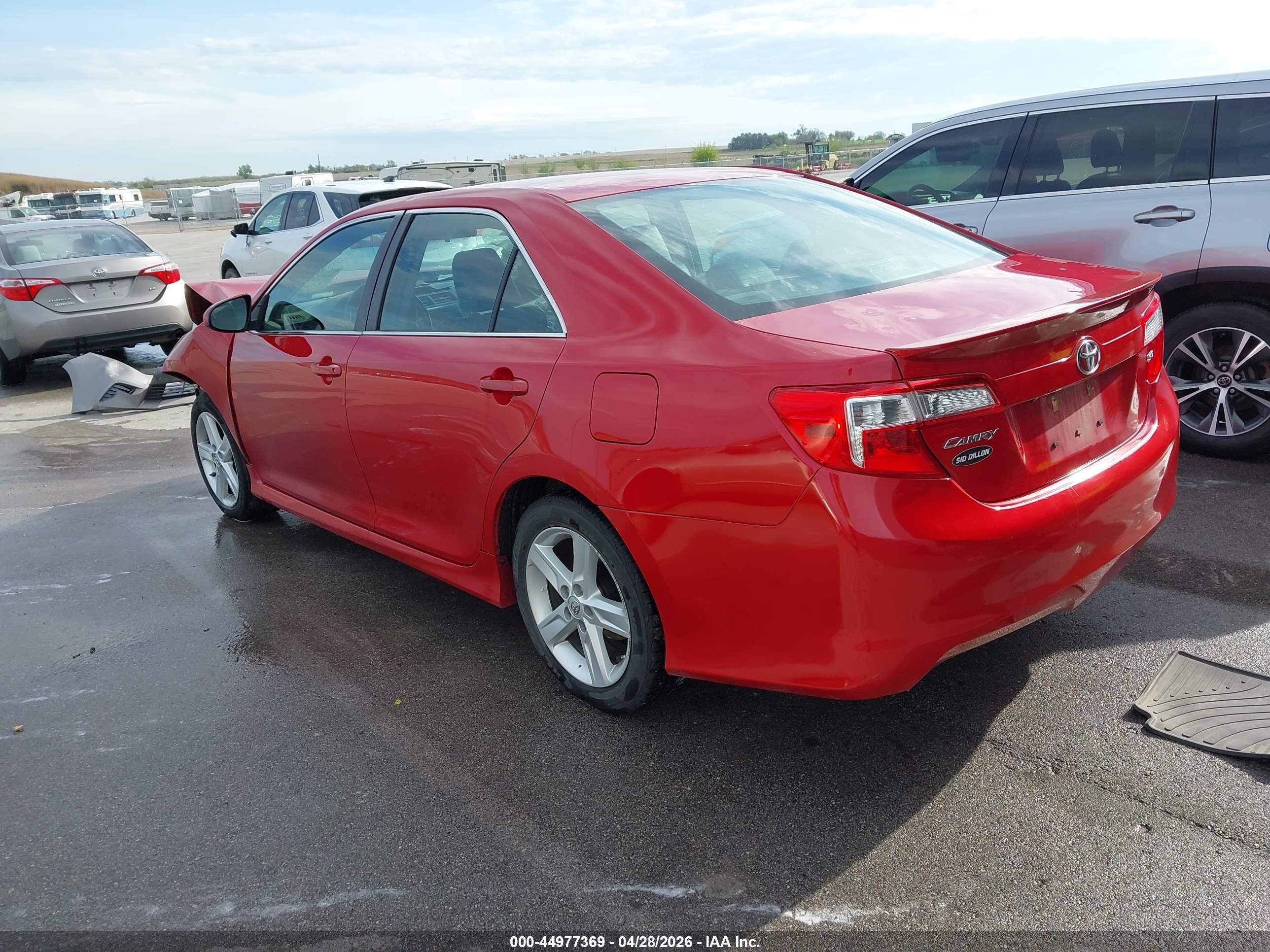2014 Toyota Camry Se Red vin: 4T1BF1FK6EU831827
