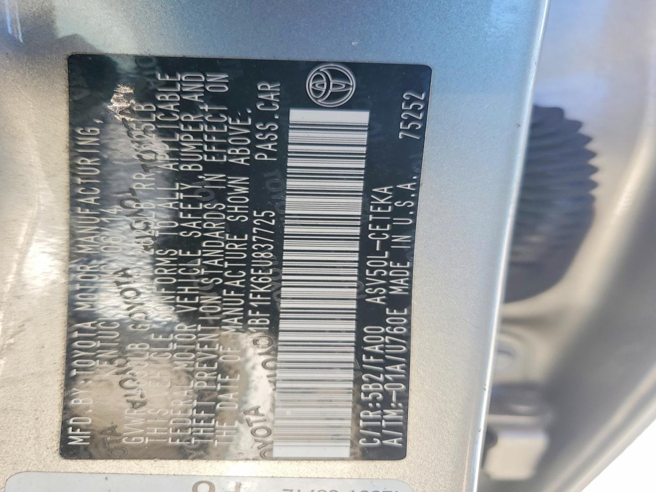 2014 Toyota Camry L Gold vin: 4T1BF1FK6EU837725
