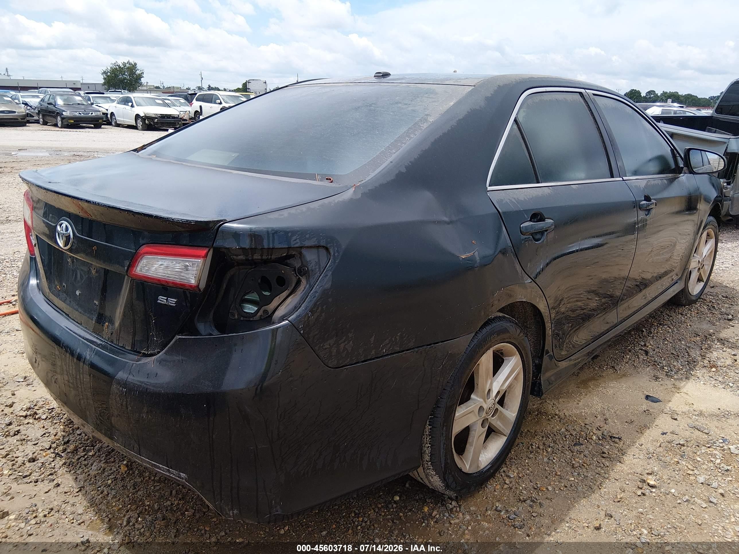 2014 Toyota Camry Se Black vin: 4T1BF1FK6EU858820