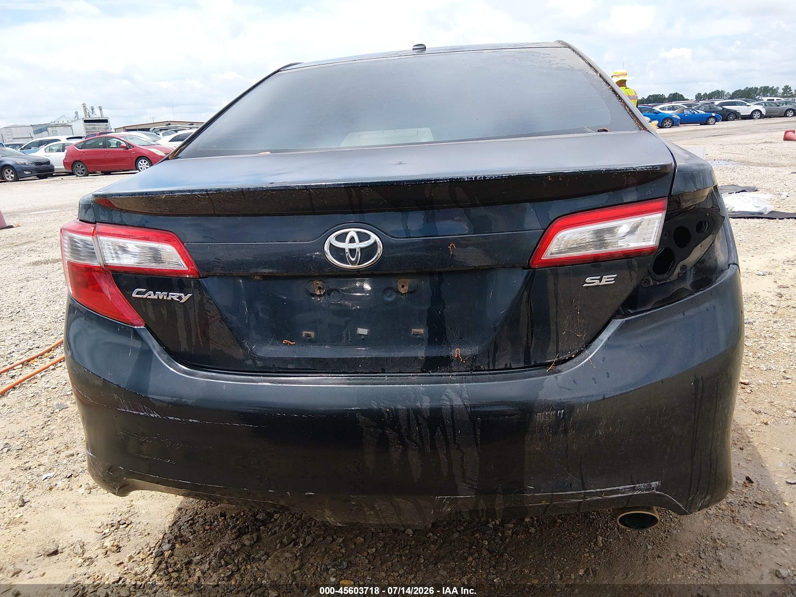 2014 Toyota Camry Se Black vin: 4T1BF1FK6EU858820