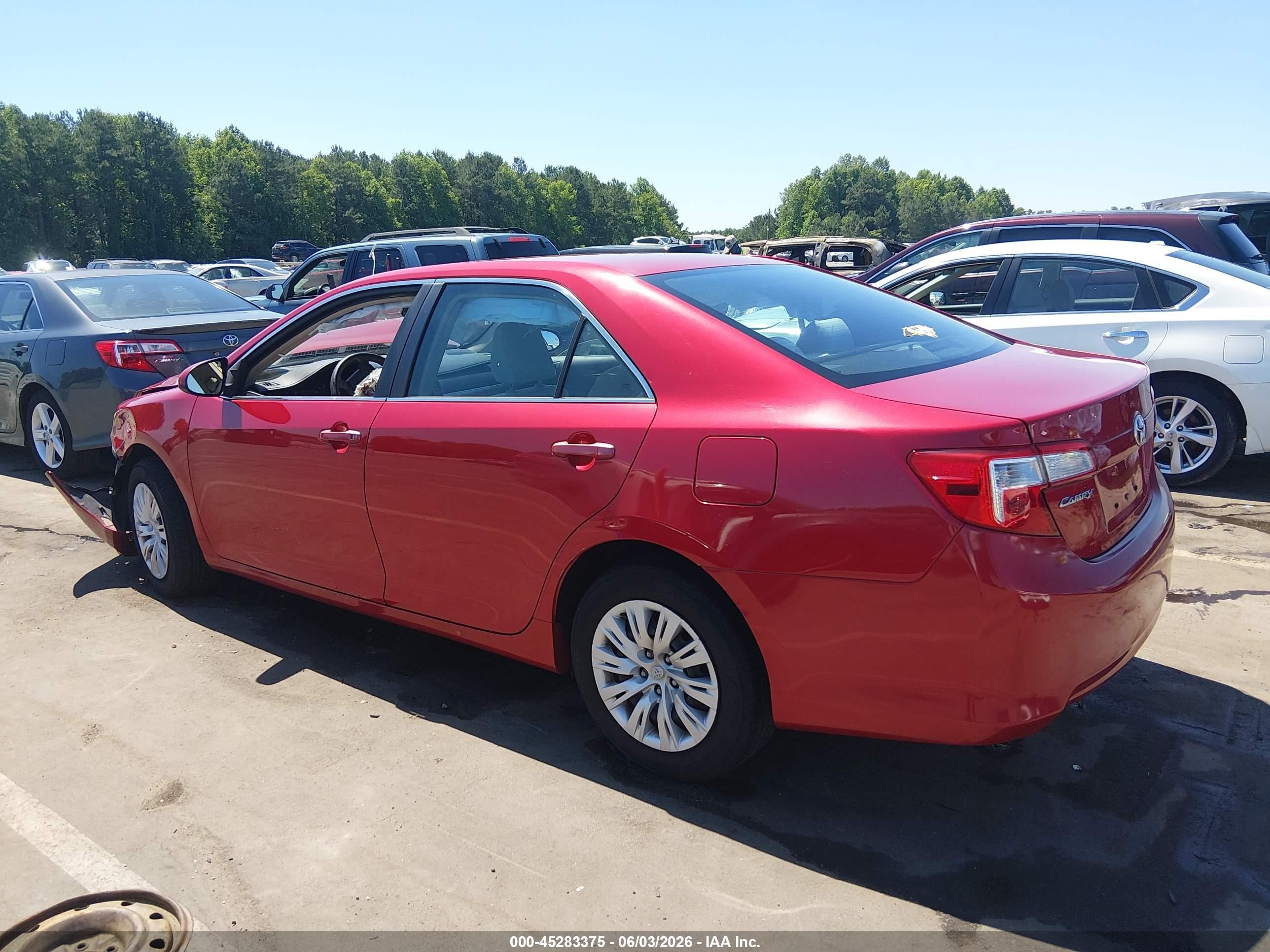 2014 Toyota Camry L Red vin: 4T1BF1FK6EU862267
