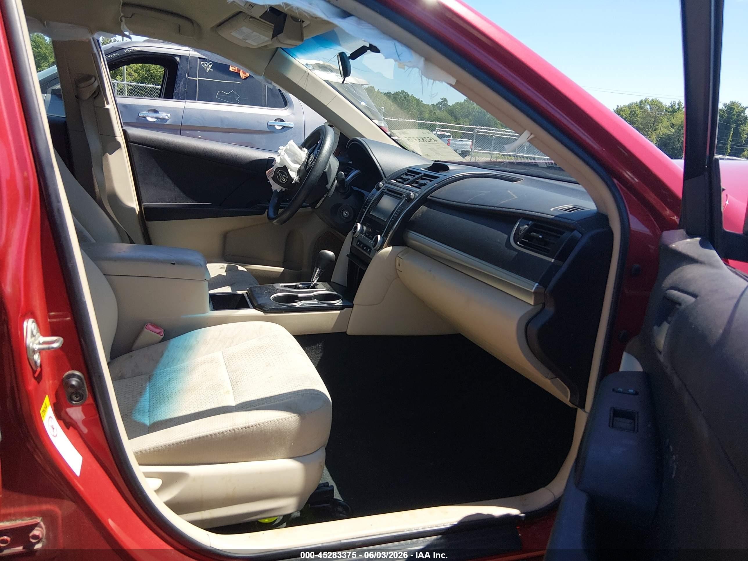 2014 Toyota Camry L Red vin: 4T1BF1FK6EU862267