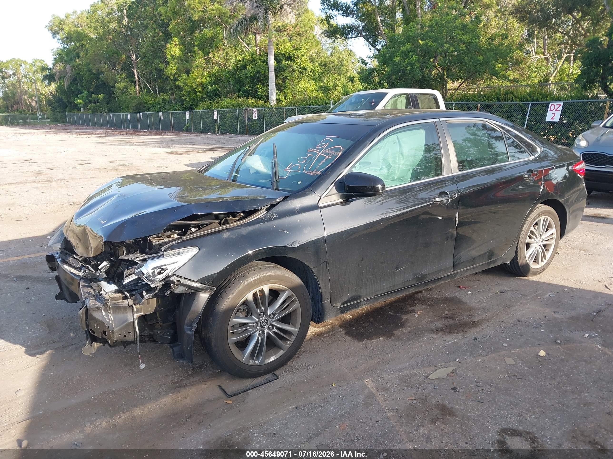 2015 Toyota Camry Se Black vin: 4T1BF1FK6FU004220