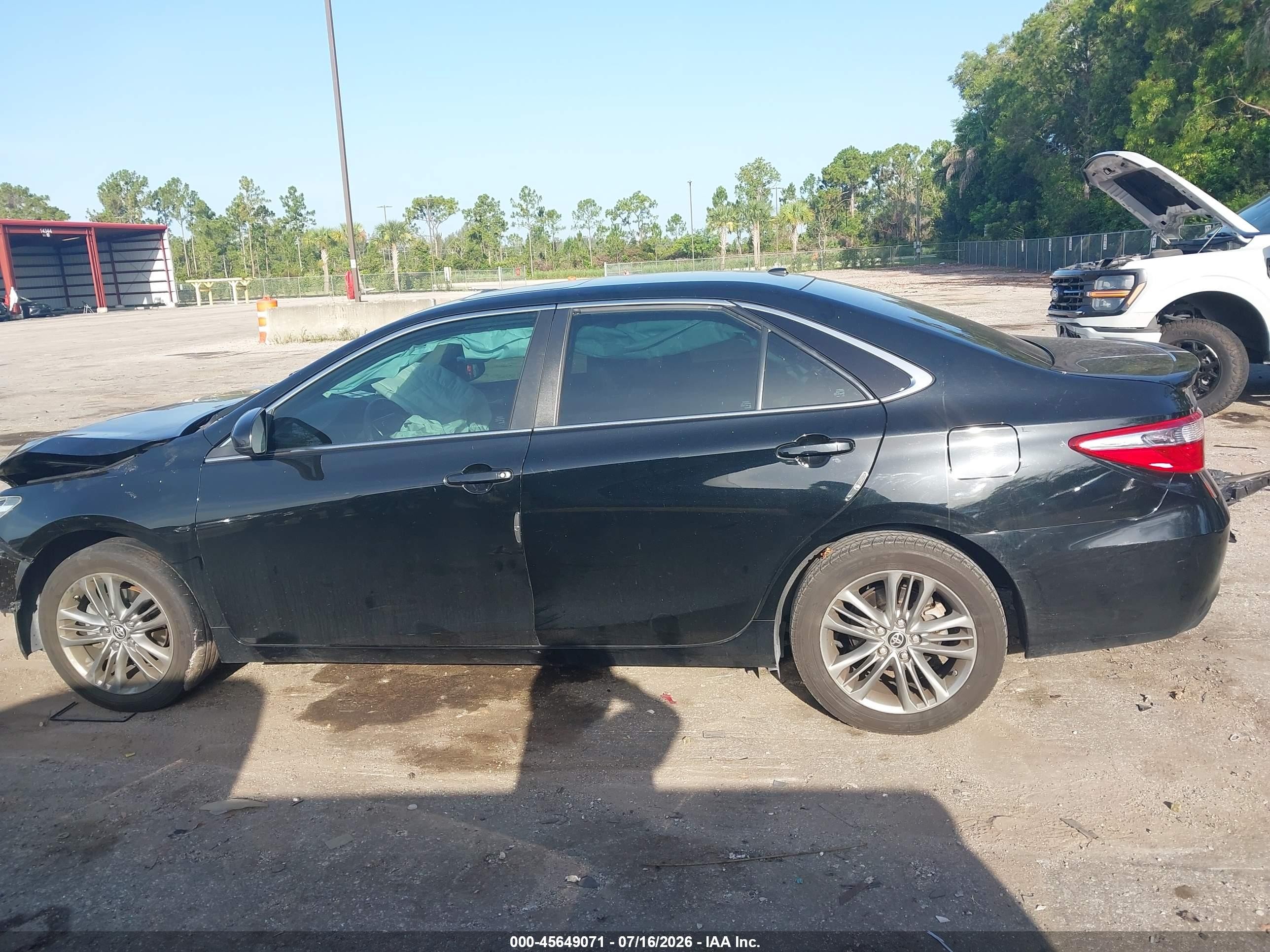 2015 Toyota Camry Se Black vin: 4T1BF1FK6FU004220