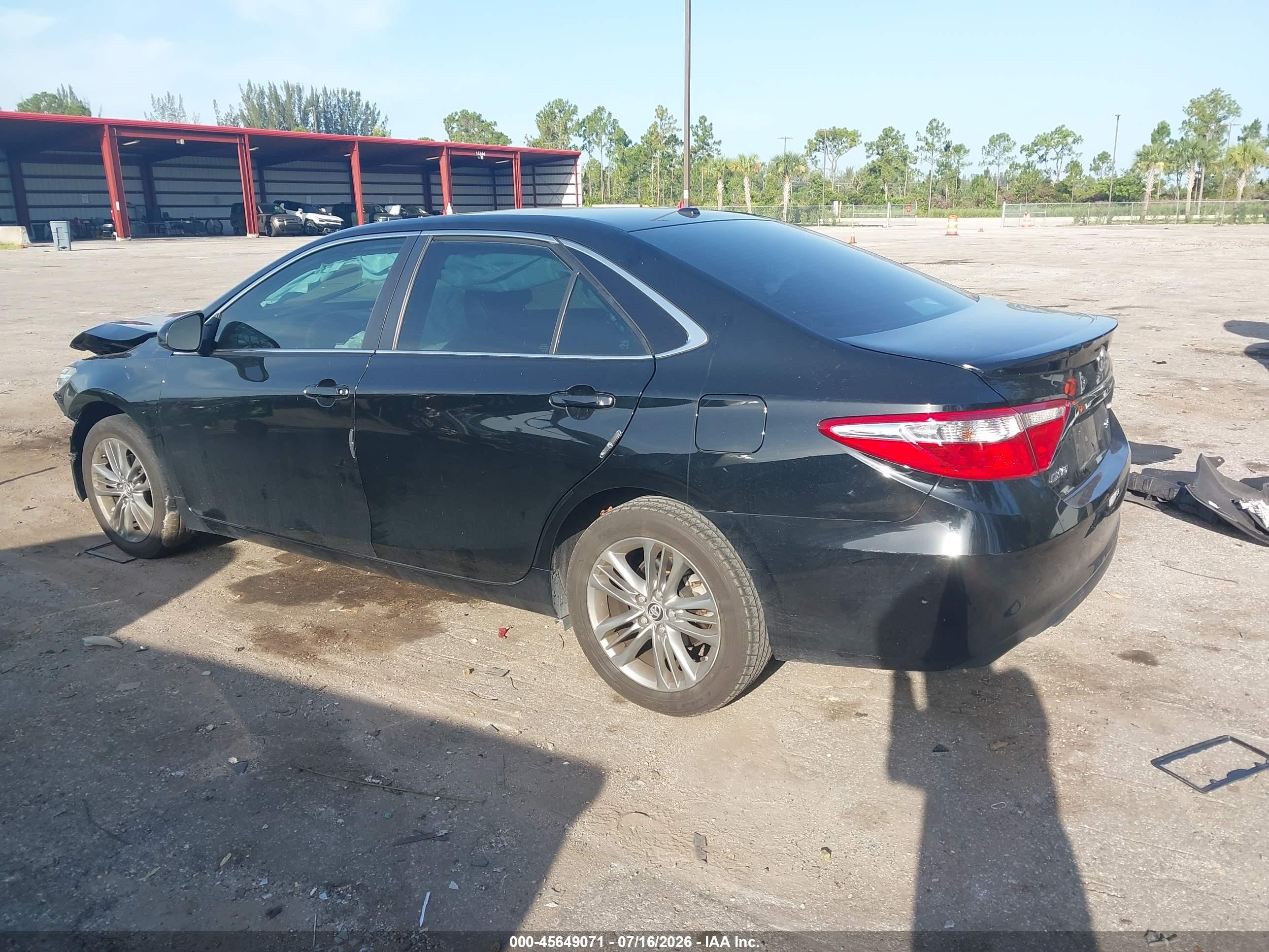 2015 Toyota Camry Se Black vin: 4T1BF1FK6FU004220