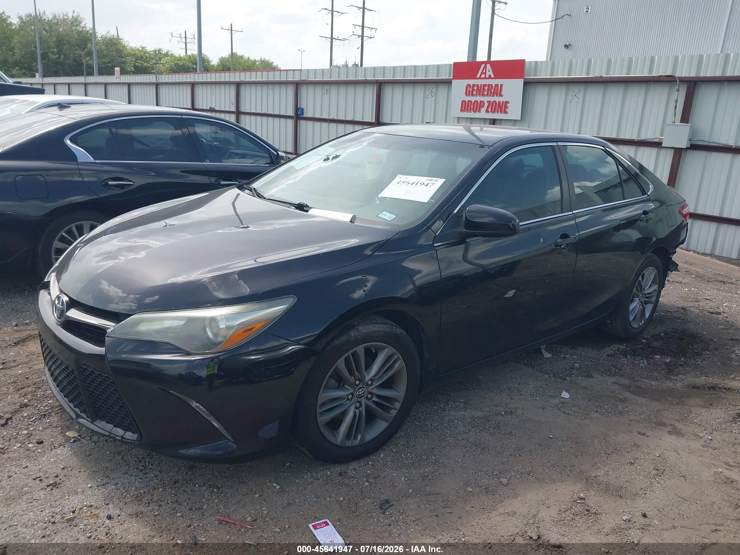2015 Toyota Camry Se Black vin: 4T1BF1FK6FU075031