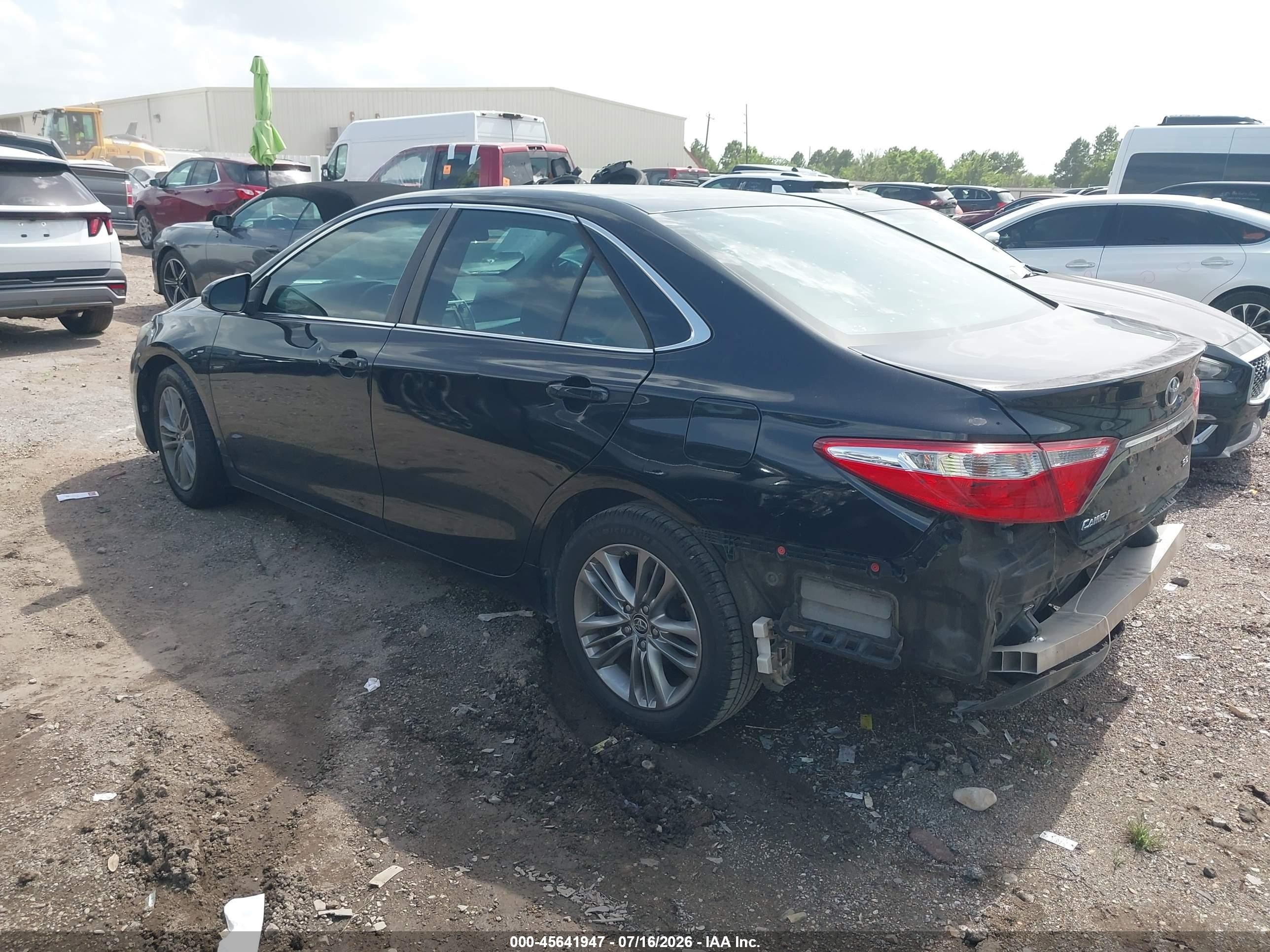 2015 Toyota Camry Se Black vin: 4T1BF1FK6FU075031