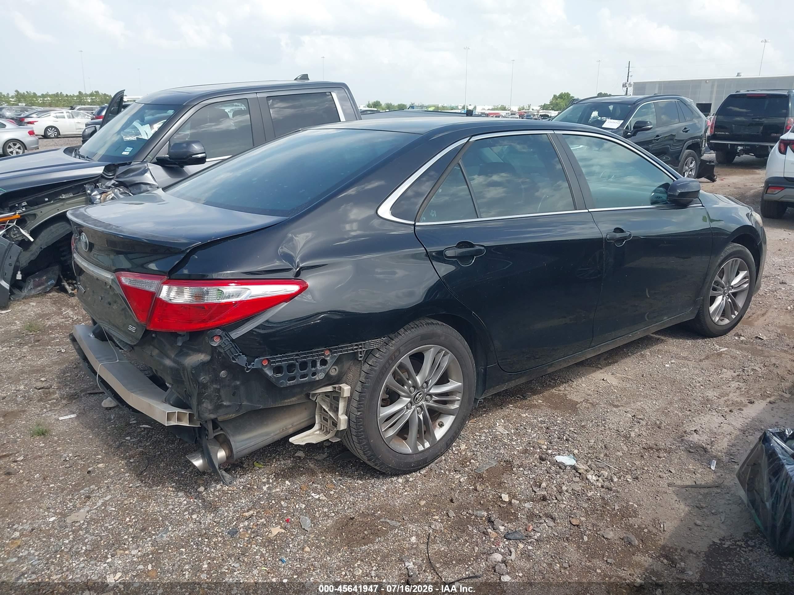 2015 Toyota Camry Se Black vin: 4T1BF1FK6FU075031