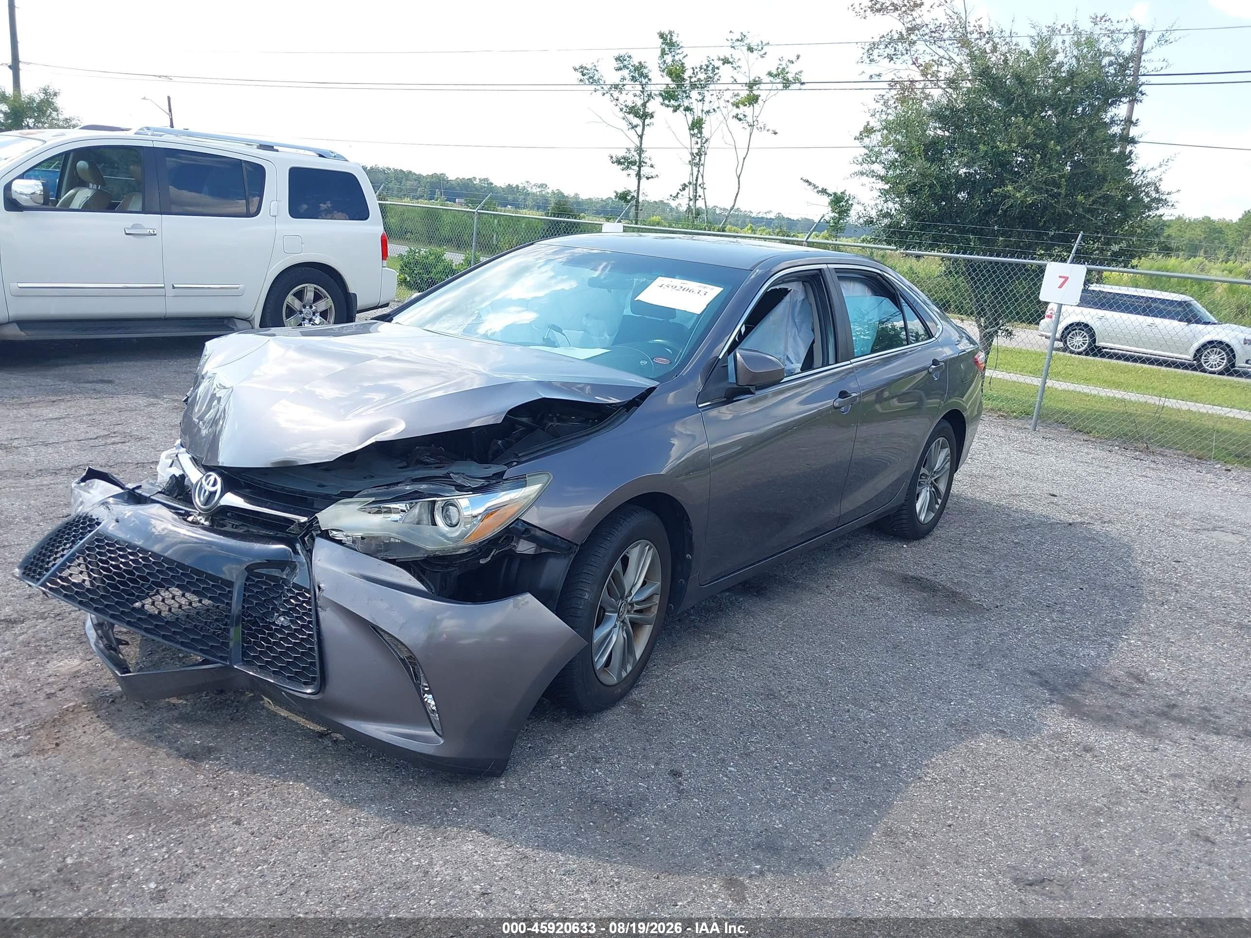 2015 Toyota Camry Se Gray vin: 4T1BF1FK6FU077880