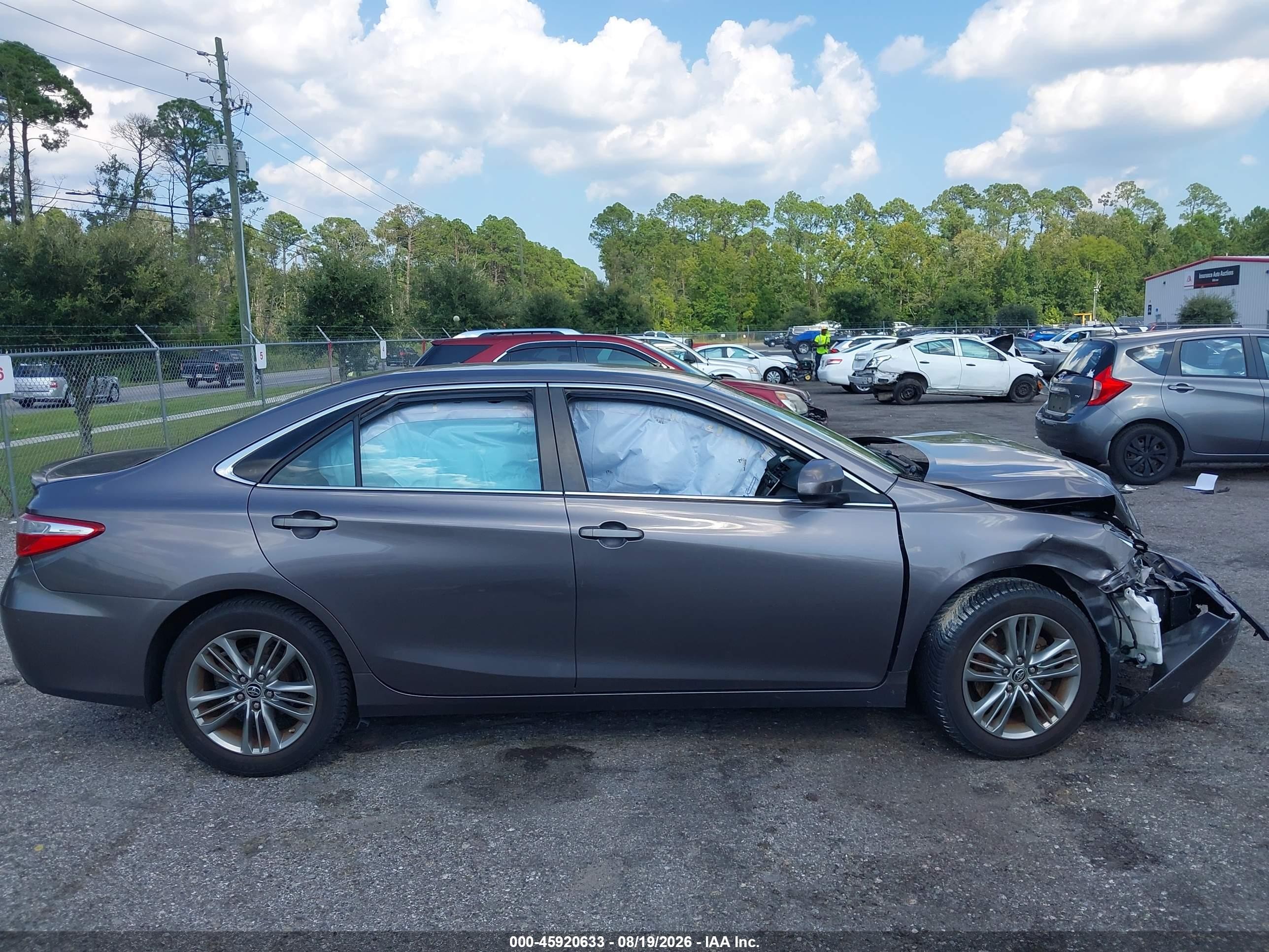 2015 Toyota Camry Se Gray vin: 4T1BF1FK6FU077880