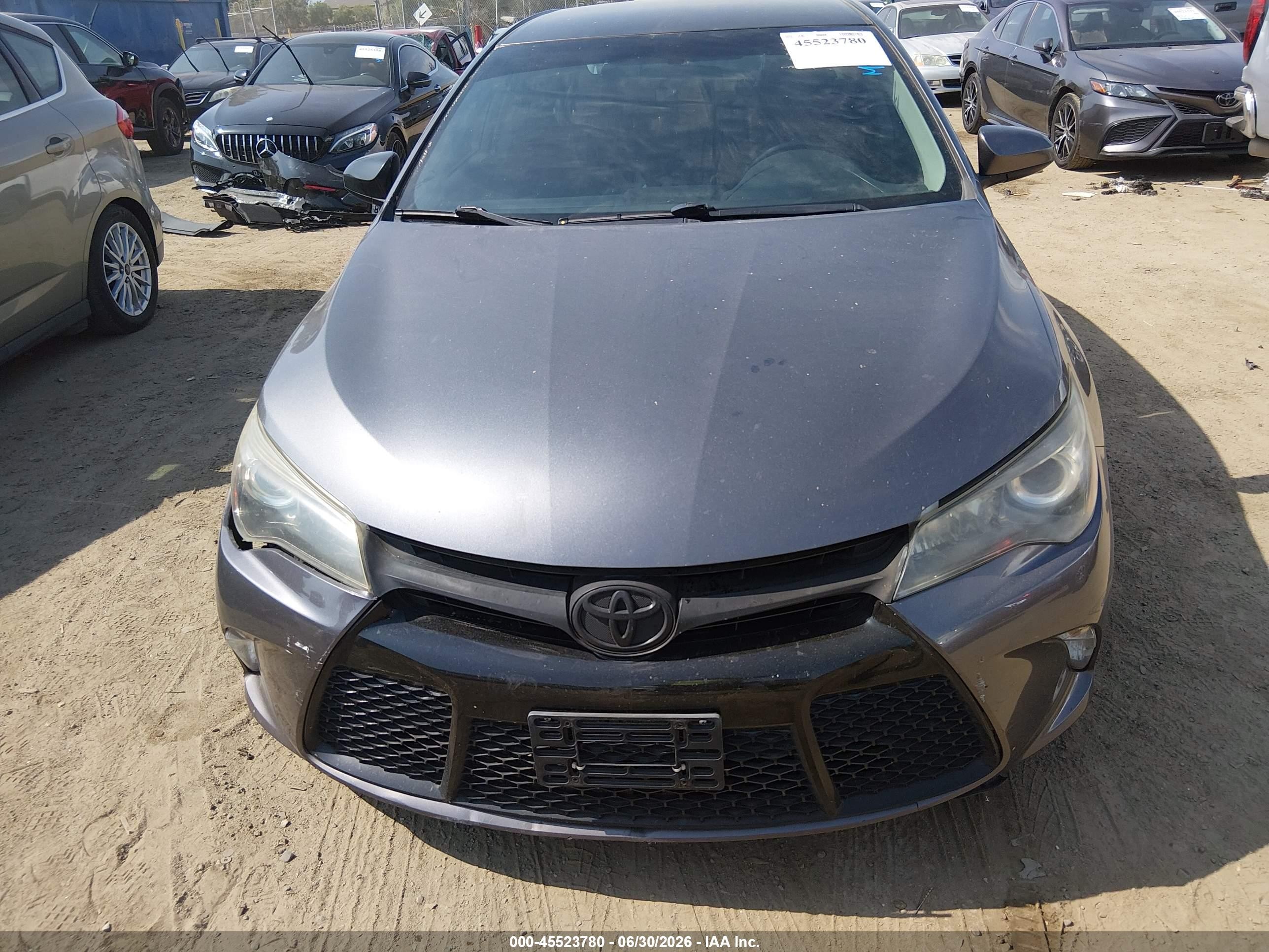 2015 Toyota Camry Se Gray vin: 4T1BF1FK6FU094792