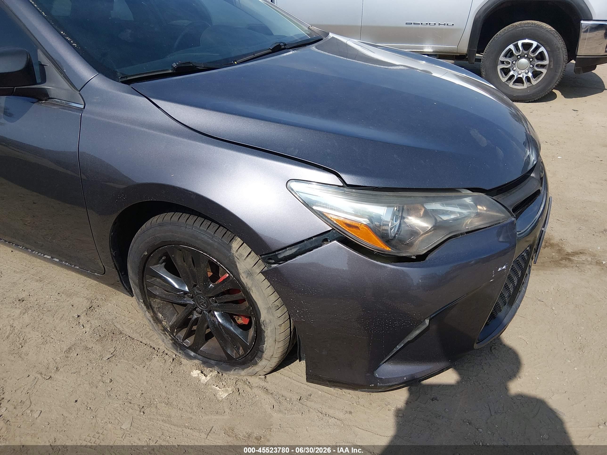 2015 Toyota Camry Se Gray vin: 4T1BF1FK6FU094792