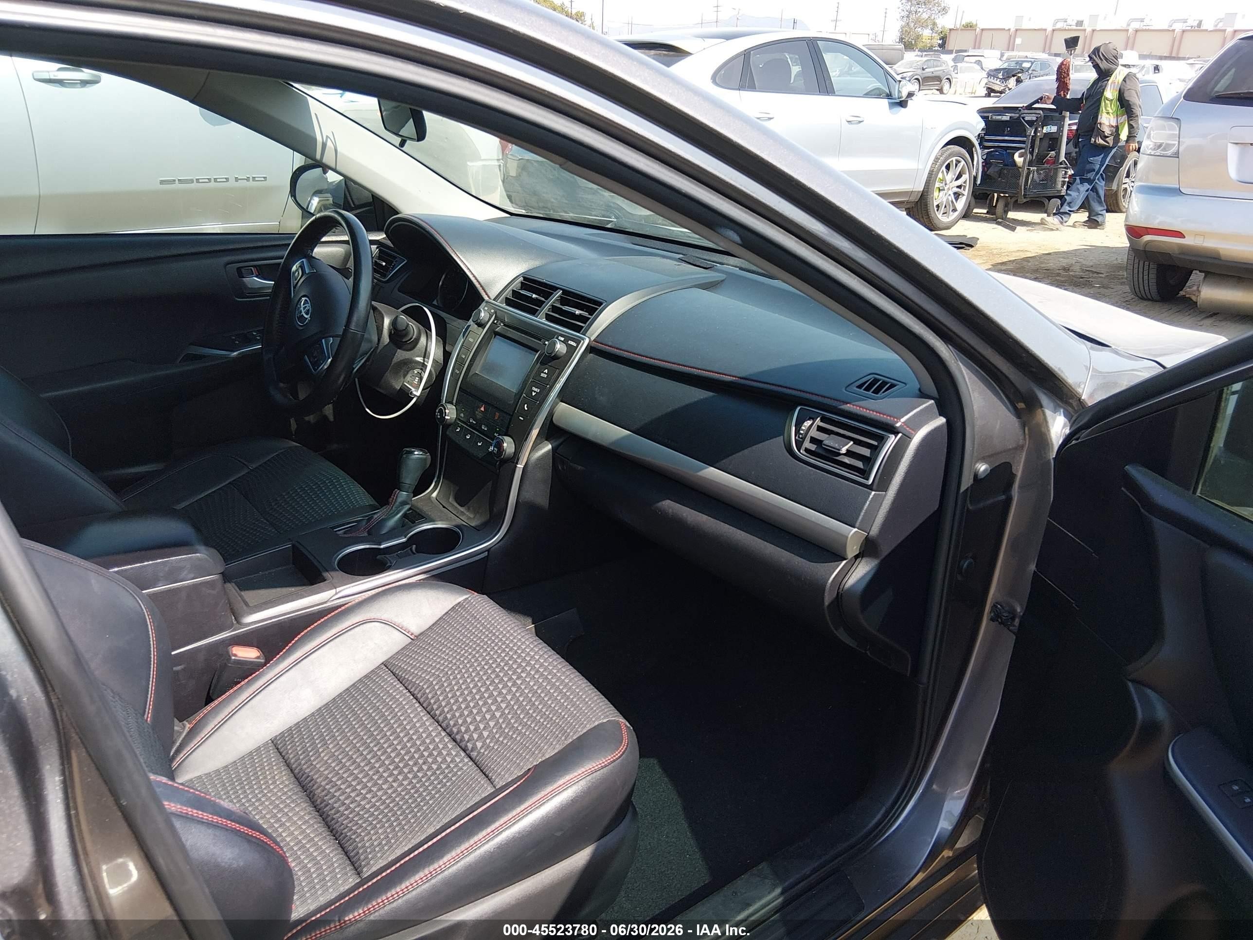 2015 Toyota Camry Se Gray vin: 4T1BF1FK6FU094792