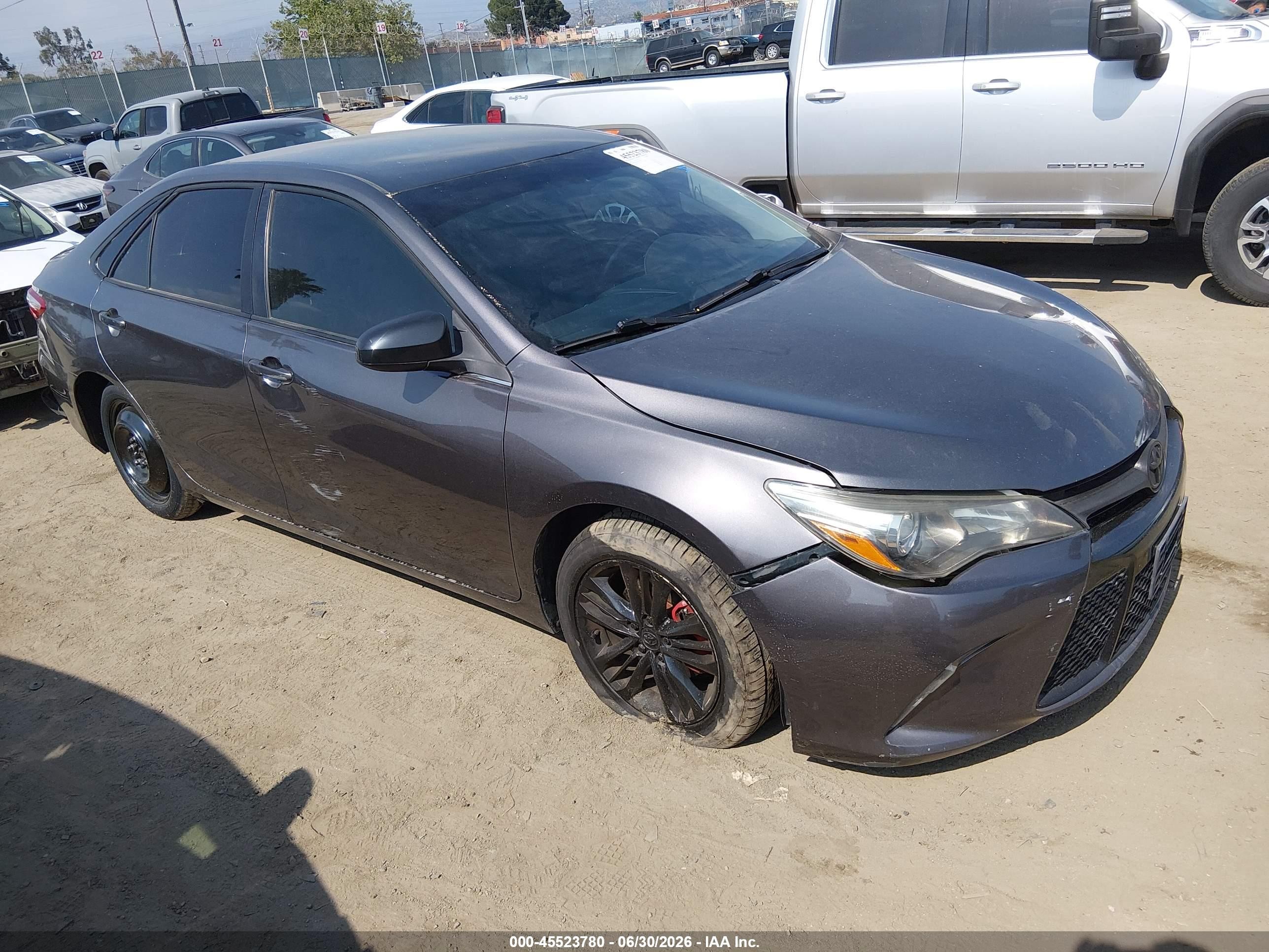 2015 Toyota Camry Se Gray vin: 4T1BF1FK6FU094792
