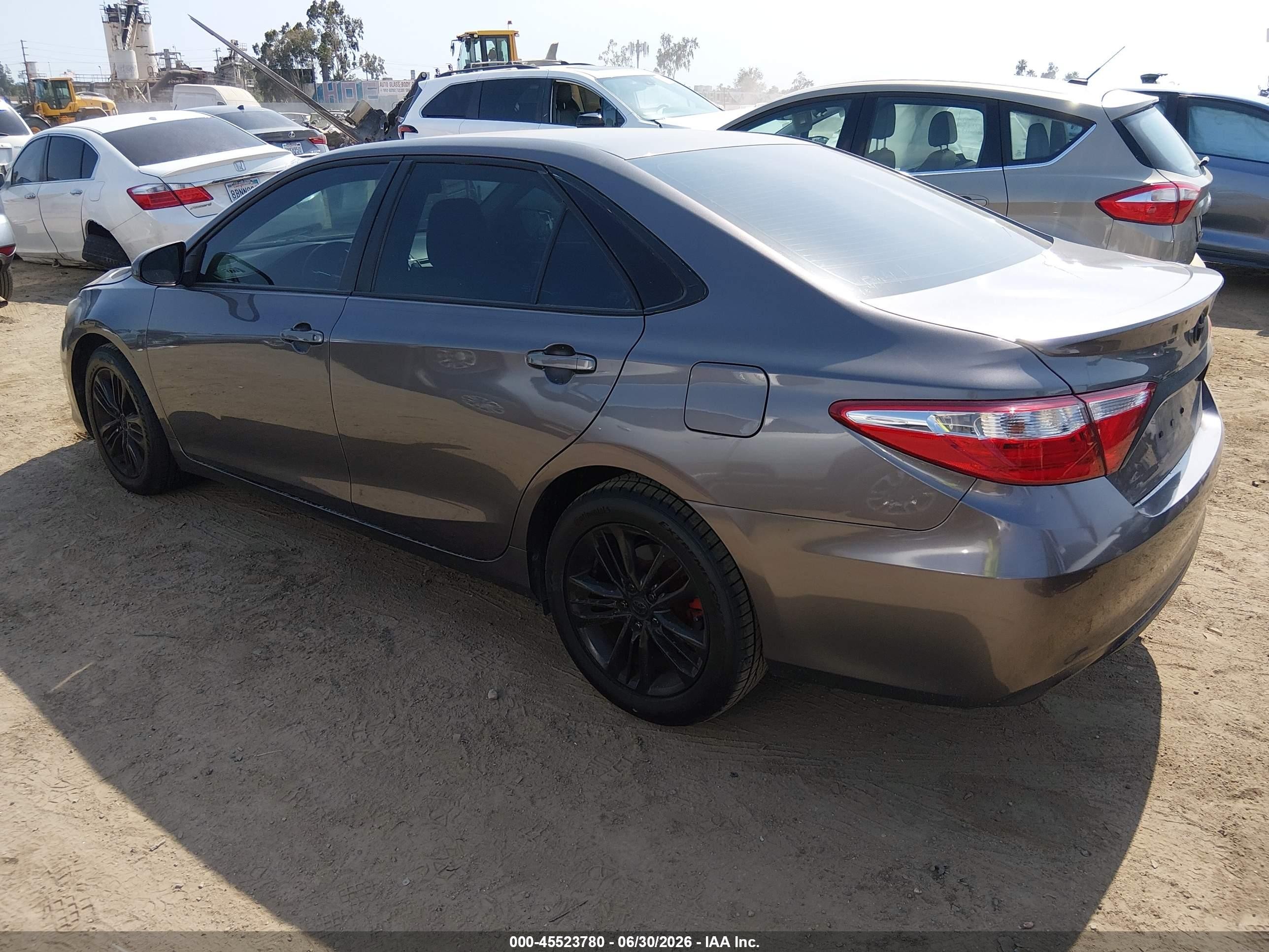 2015 Toyota Camry Se Gray vin: 4T1BF1FK6FU094792