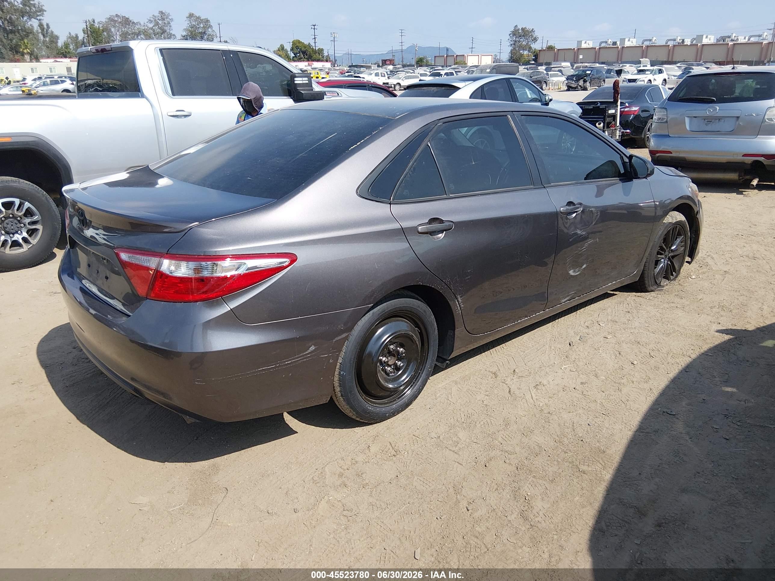2015 Toyota Camry Se Gray vin: 4T1BF1FK6FU094792