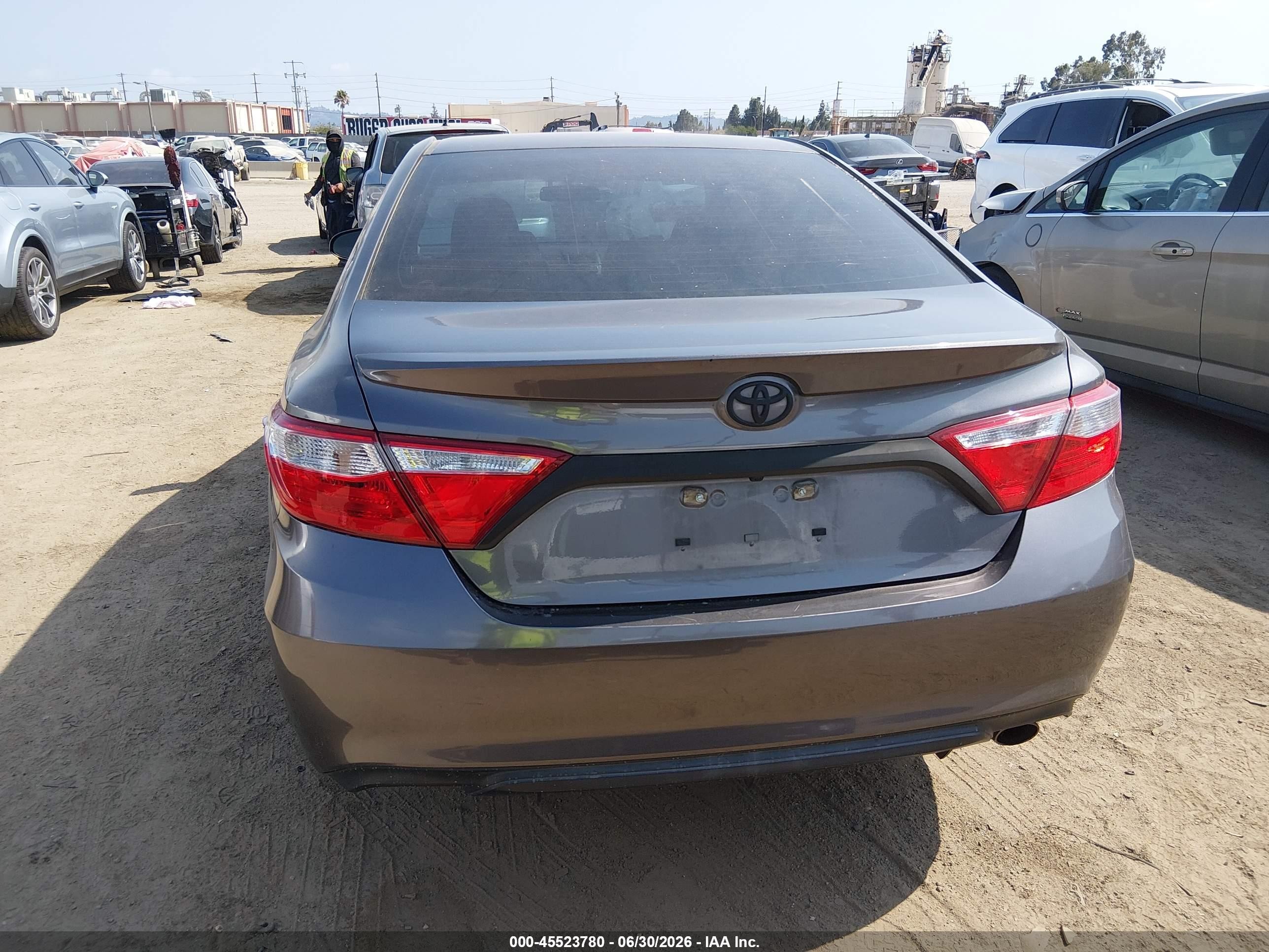 2015 Toyota Camry Se Gray vin: 4T1BF1FK6FU094792