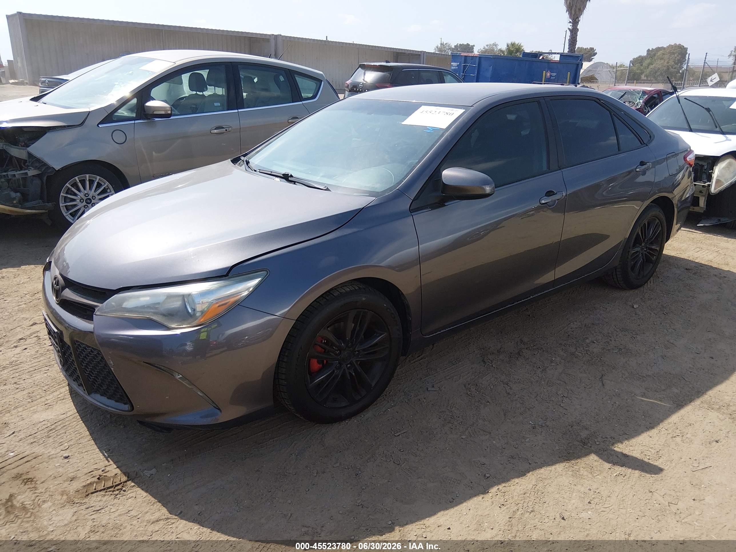 2015 Toyota Camry Se Gray vin: 4T1BF1FK6FU094792