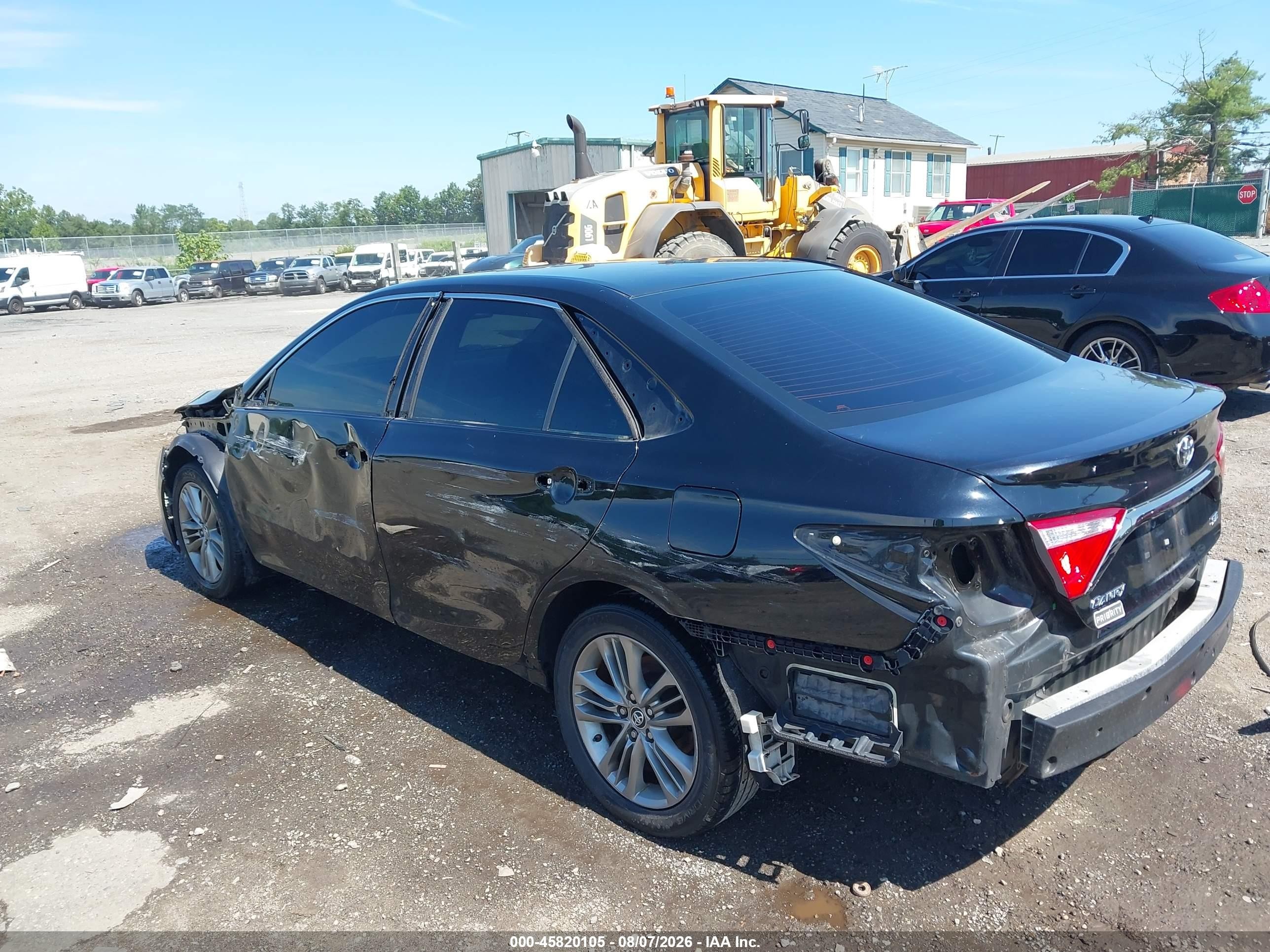 2015 Toyota Camry Se Black vin: 4T1BF1FK6FU108738