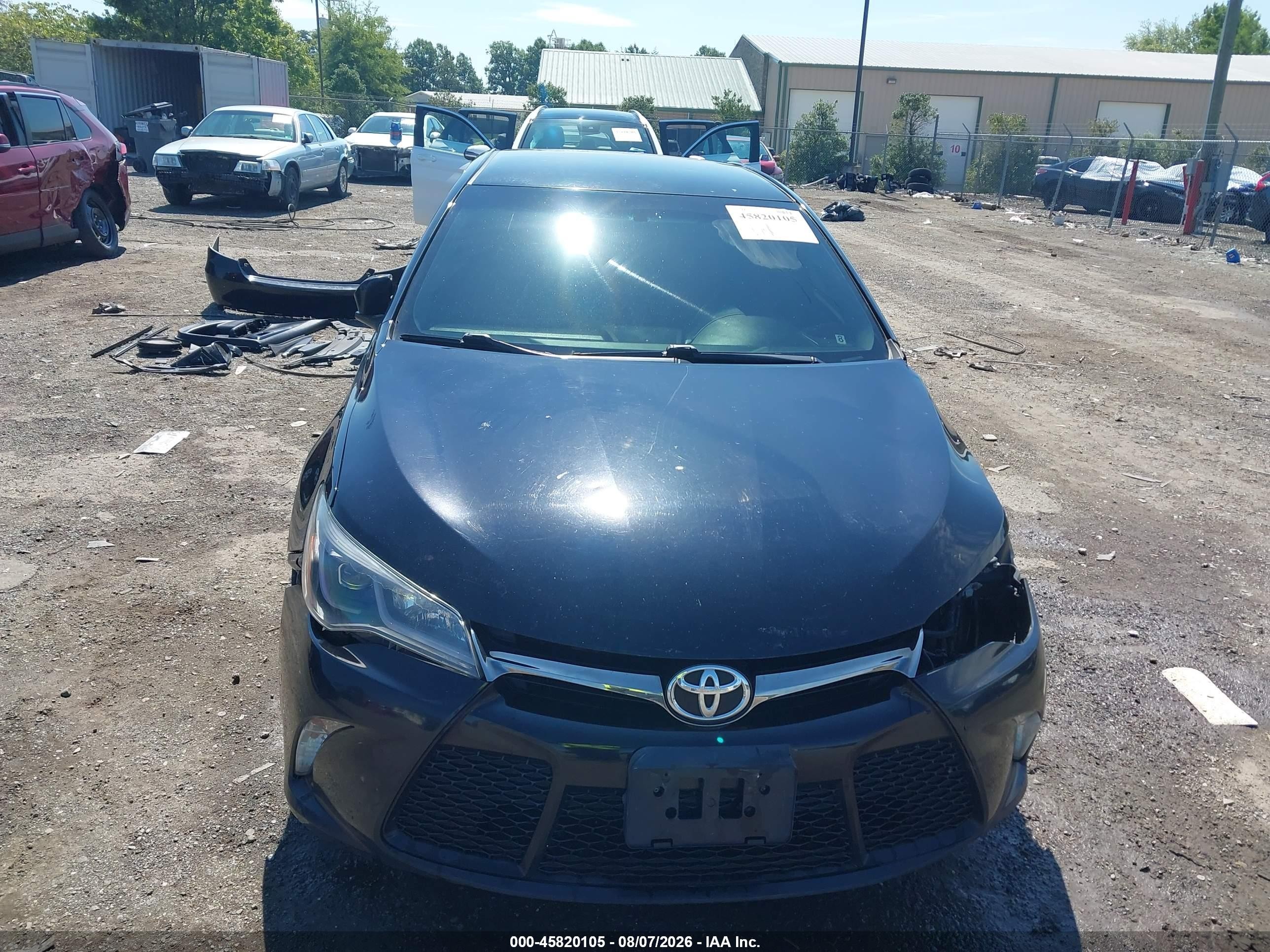 2015 Toyota Camry Se Black vin: 4T1BF1FK6FU108738