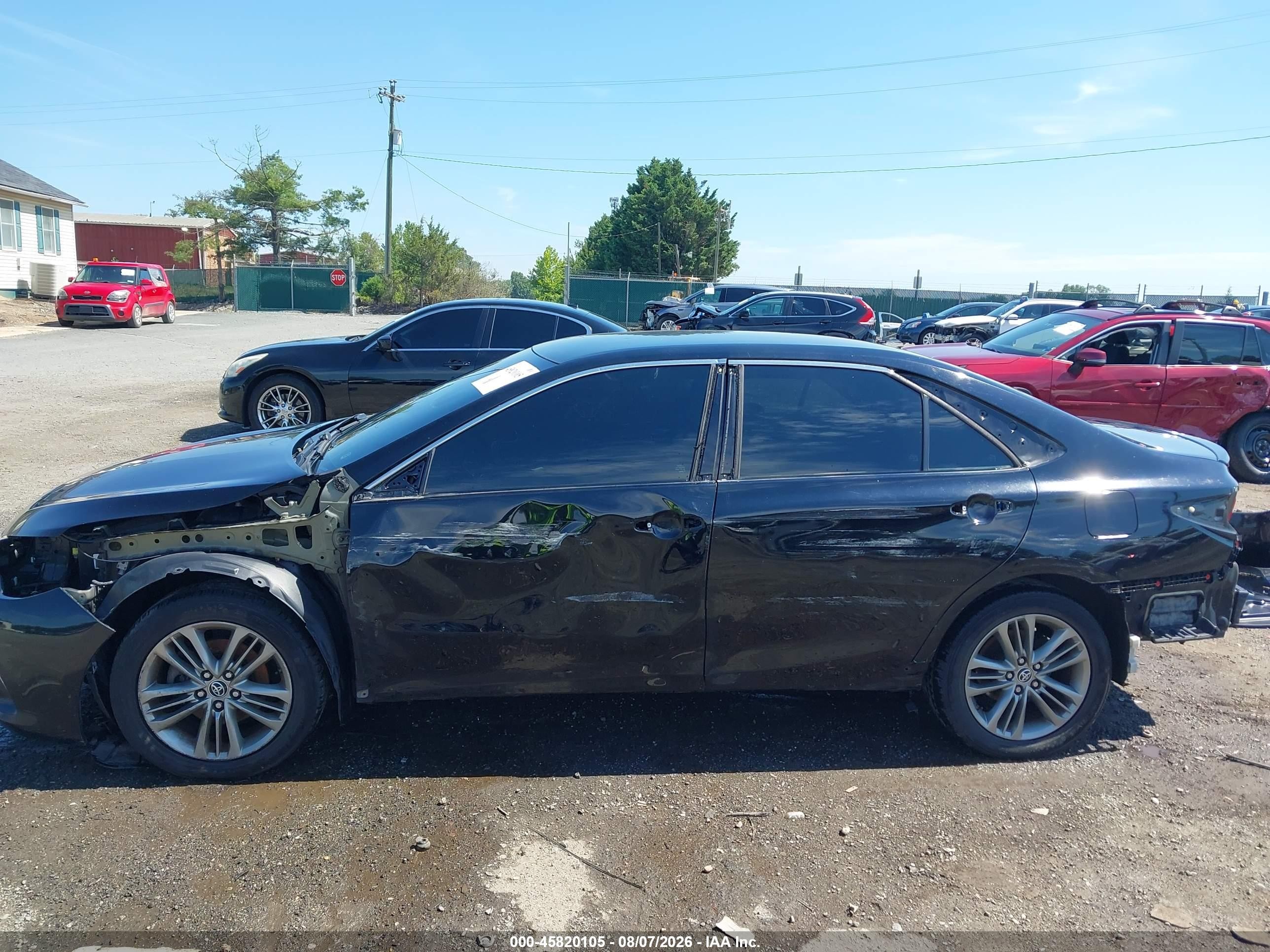 2015 Toyota Camry Se Black vin: 4T1BF1FK6FU108738