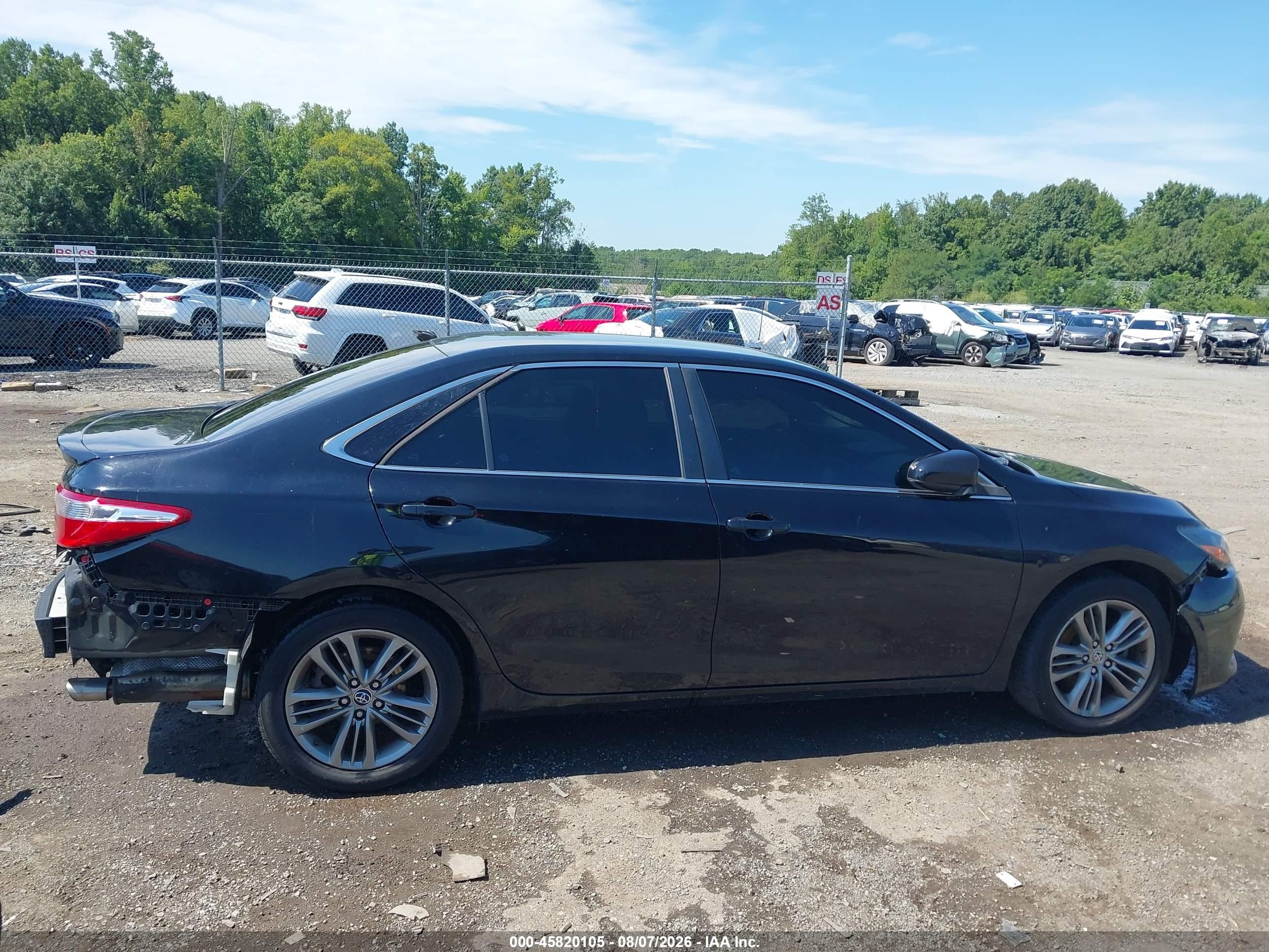 2015 Toyota Camry Se Black vin: 4T1BF1FK6FU108738