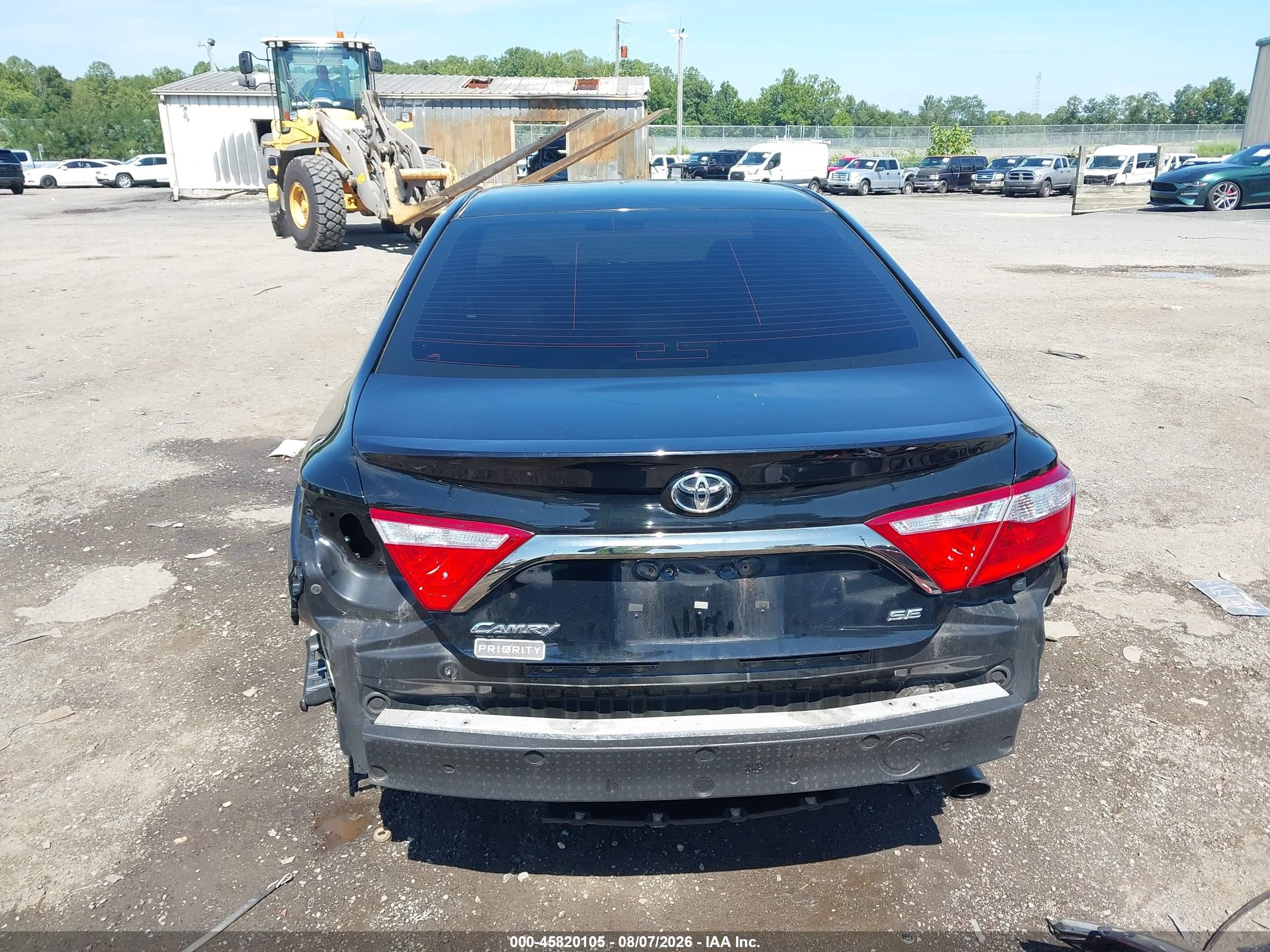 2015 Toyota Camry Se Black vin: 4T1BF1FK6FU108738