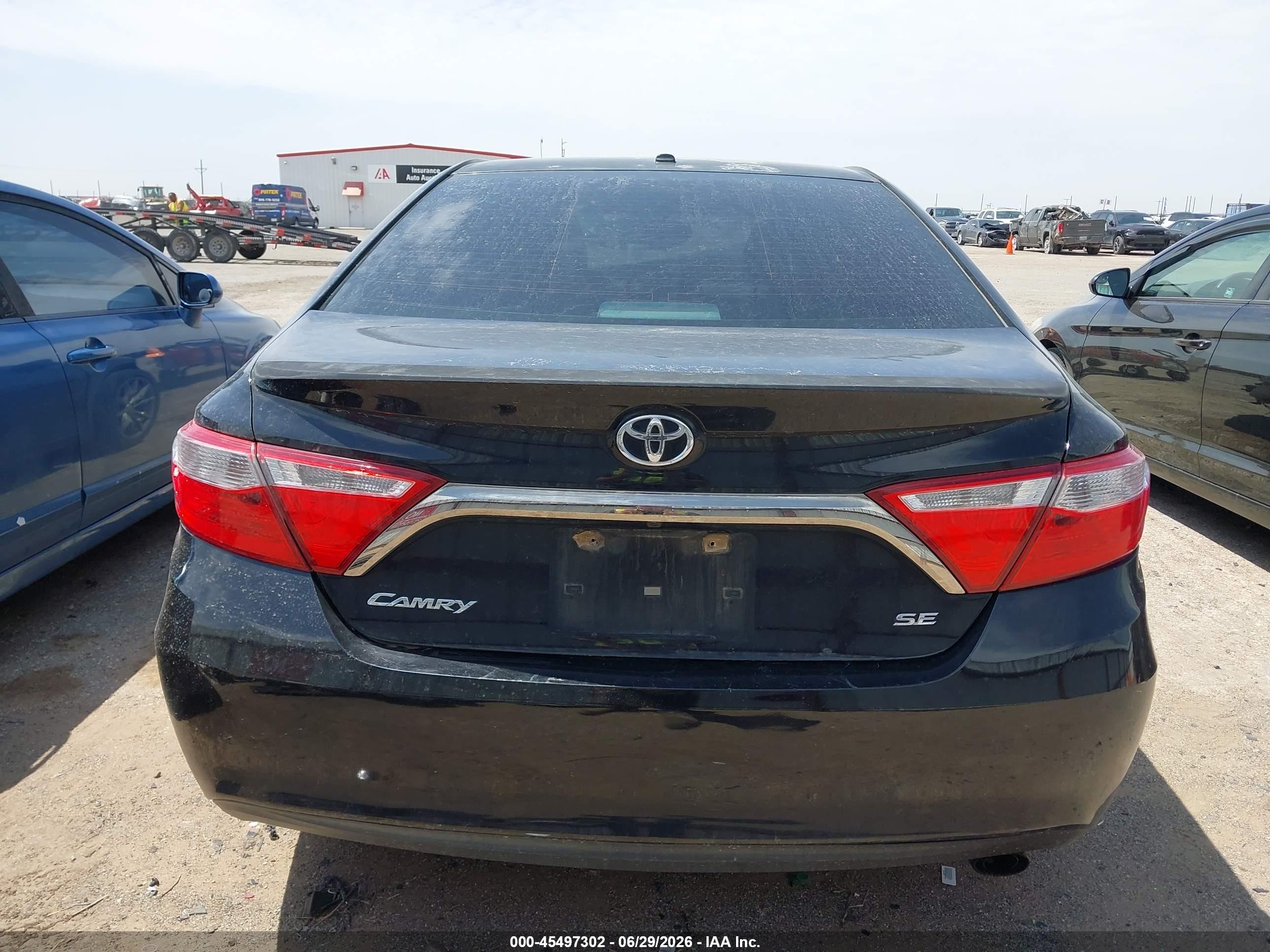 2015 Toyota Camry Se Black vin: 4T1BF1FK6FU476921