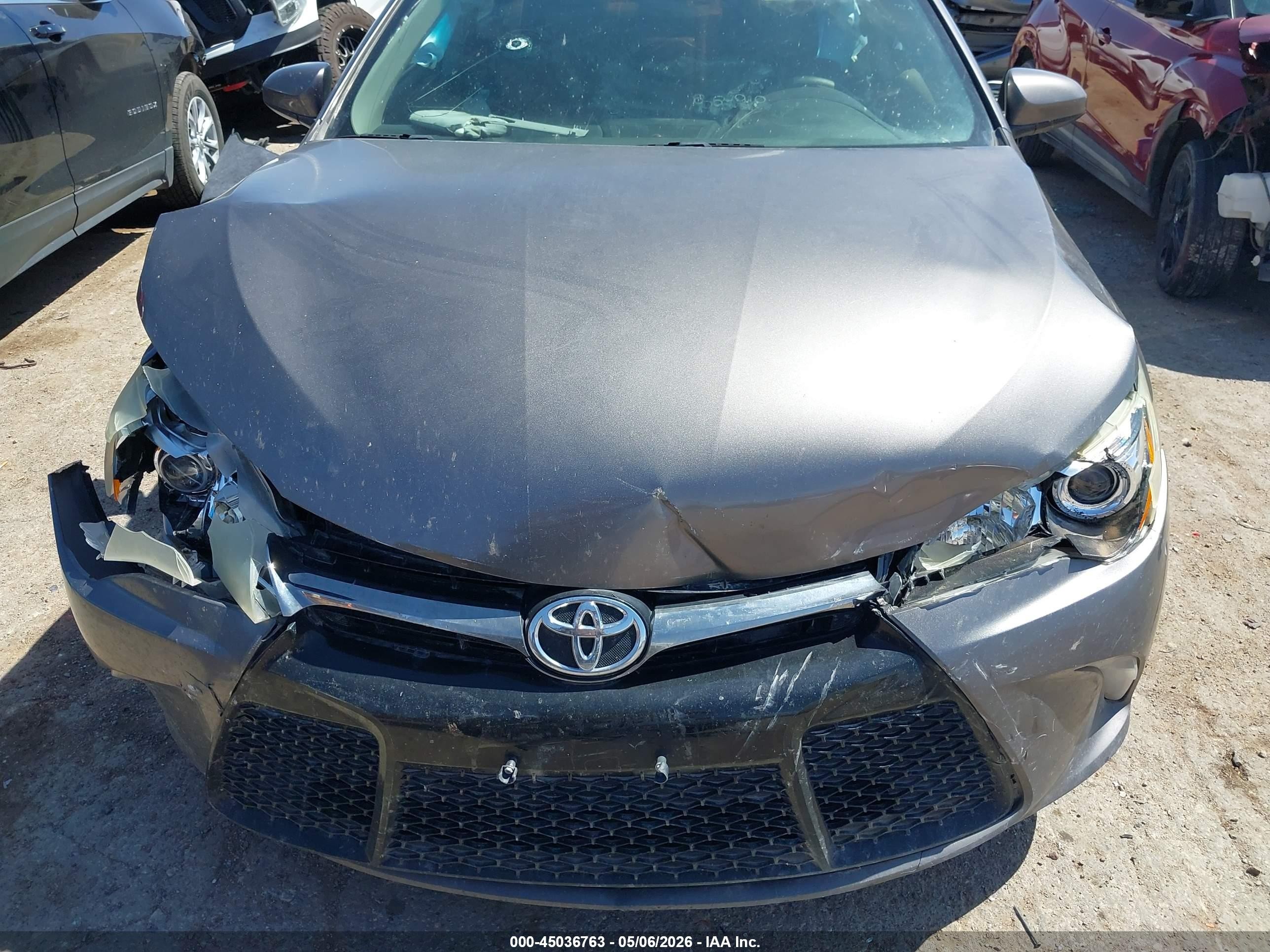 2015 Toyota Camry Se Gray vin: 4T1BF1FK6FU477101