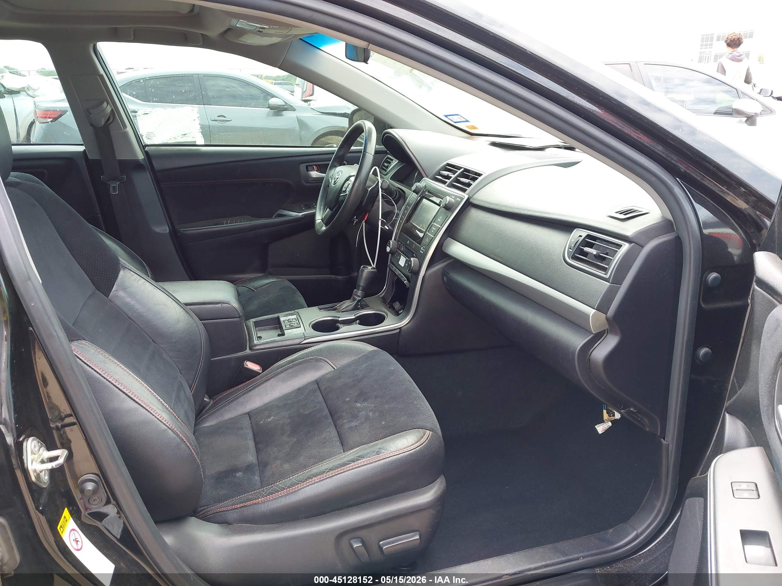 2015 Toyota Camry Xse Black vin: 4T1BF1FK6FU477373