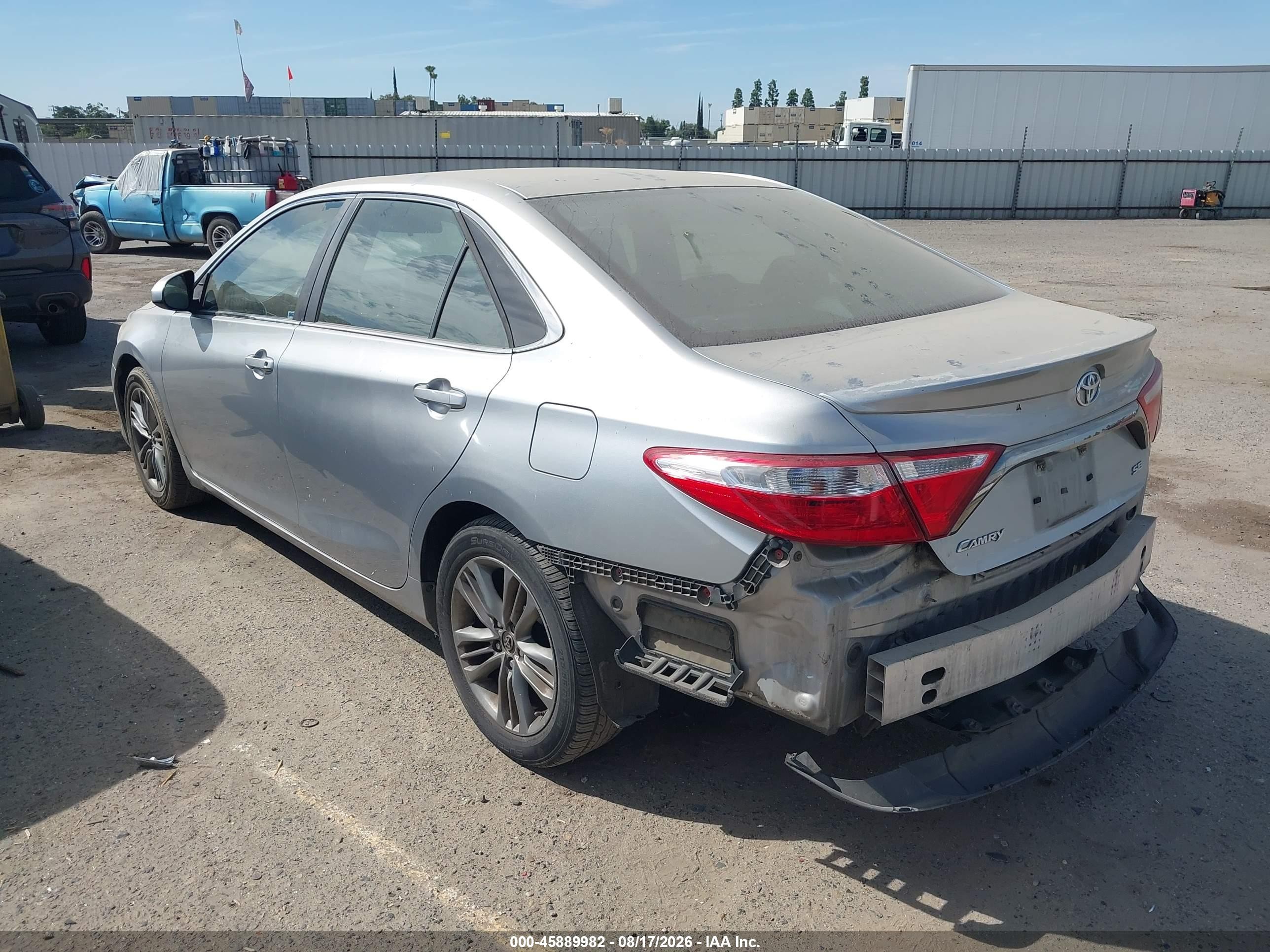 2015 Toyota Camry Se Silver vin: 4T1BF1FK6FU487269