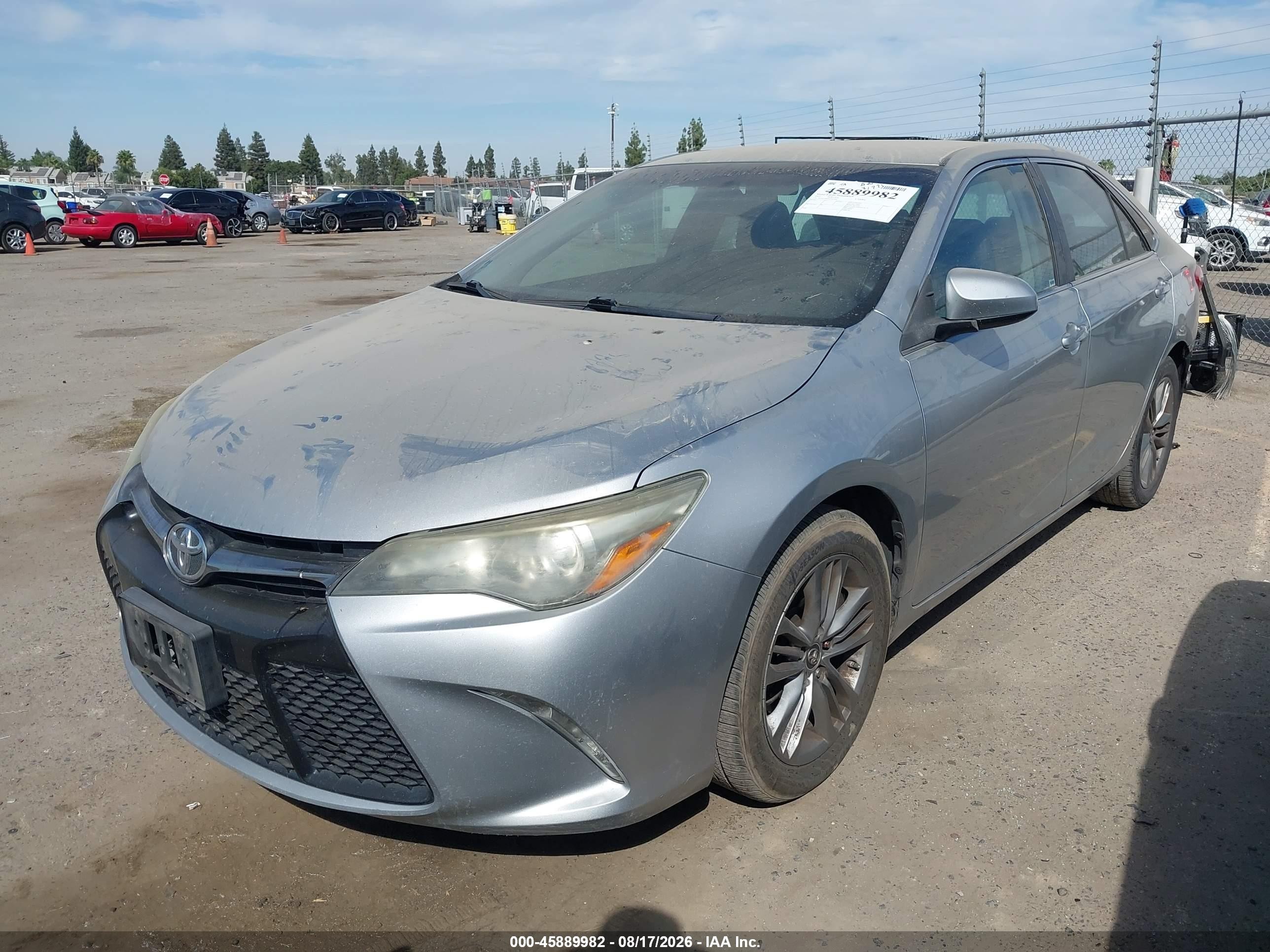 2015 Toyota Camry Se Silver vin: 4T1BF1FK6FU487269