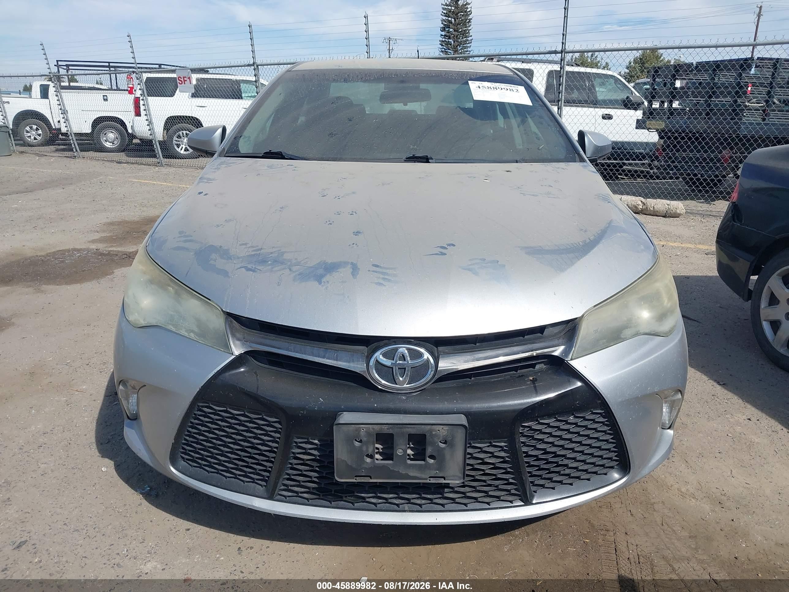 2015 Toyota Camry Se Silver vin: 4T1BF1FK6FU487269