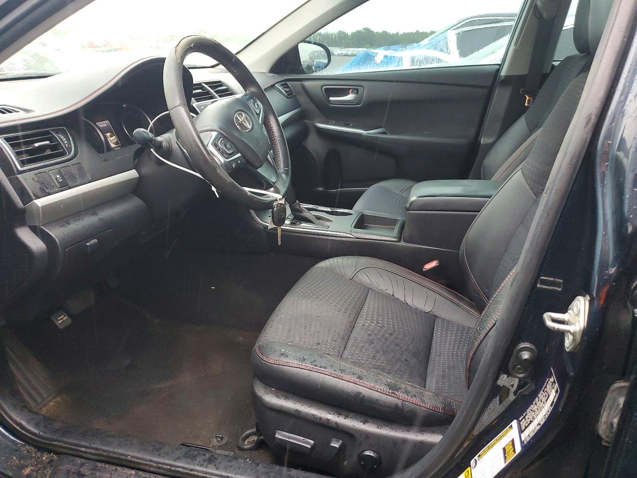 2015 Toyota Camry Se Black vin: 4T1BF1FK6FU876638