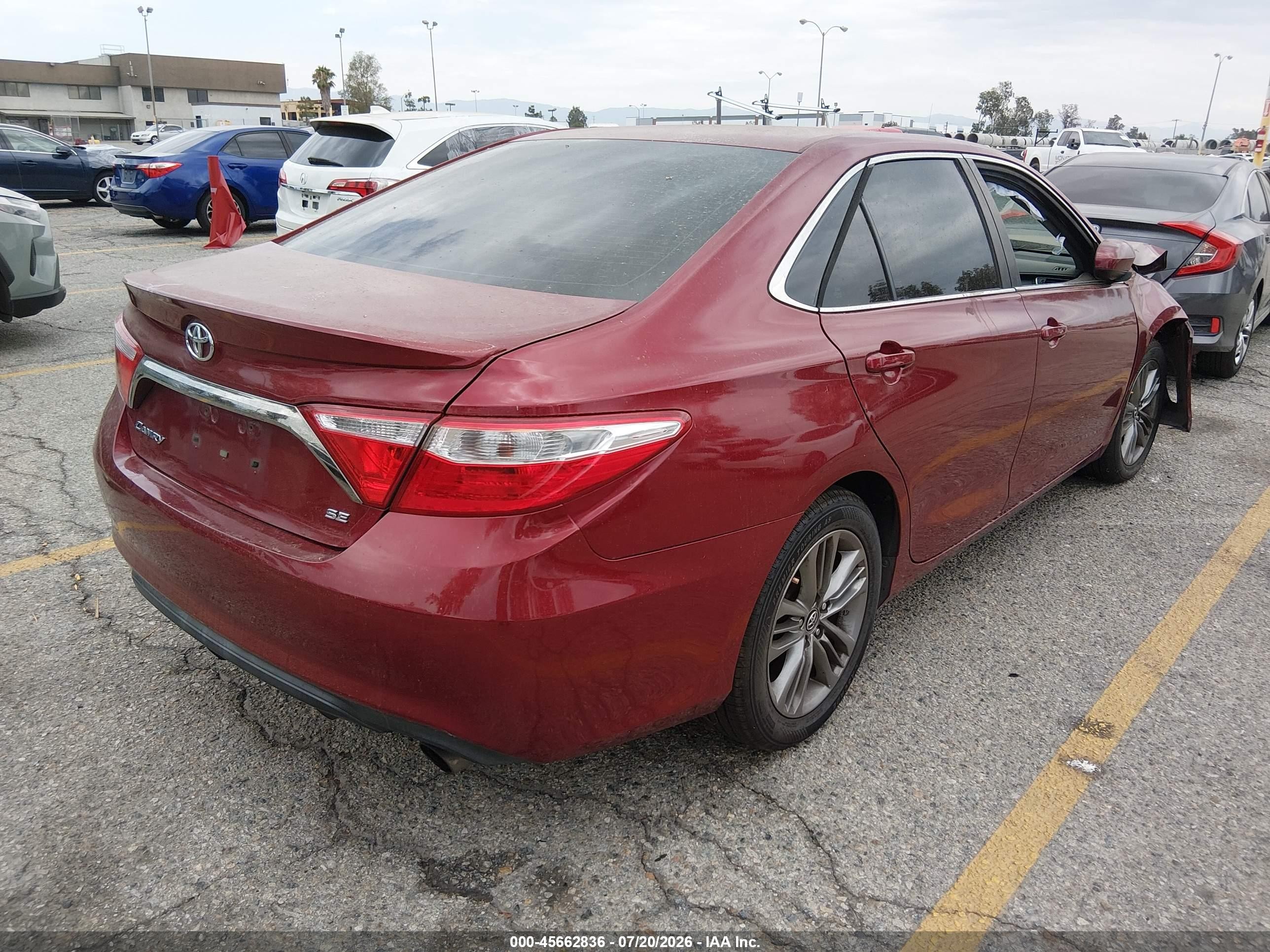 2015 Toyota Camry Se Red vin: 4T1BF1FK6FU886411
