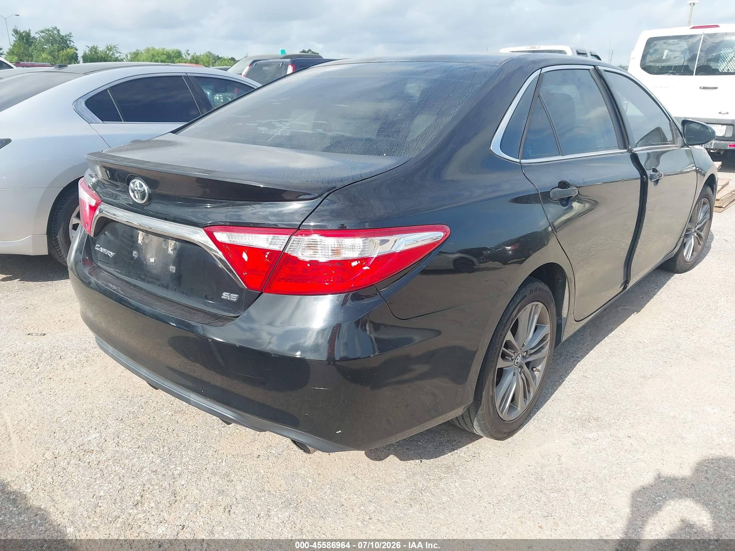 2015 Toyota Camry Se Black vin: 4T1BF1FK6FU888532