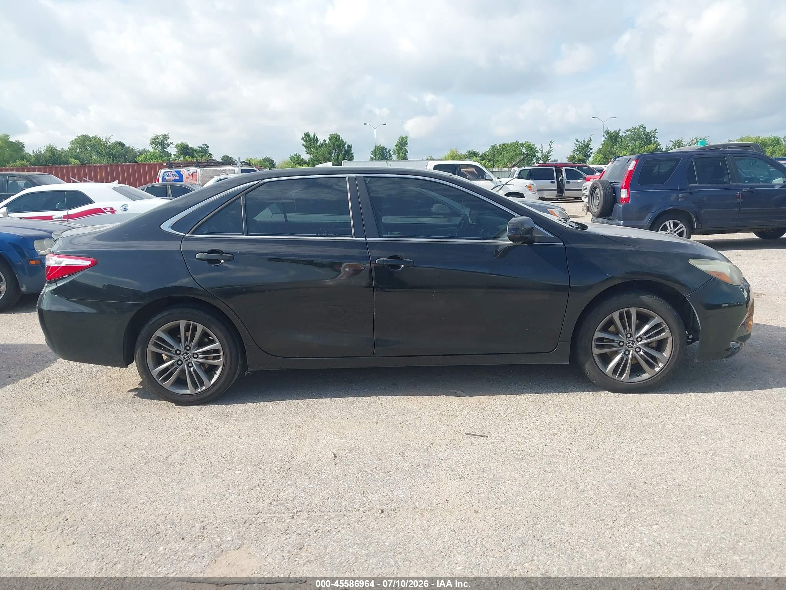 2015 Toyota Camry Se Black vin: 4T1BF1FK6FU888532