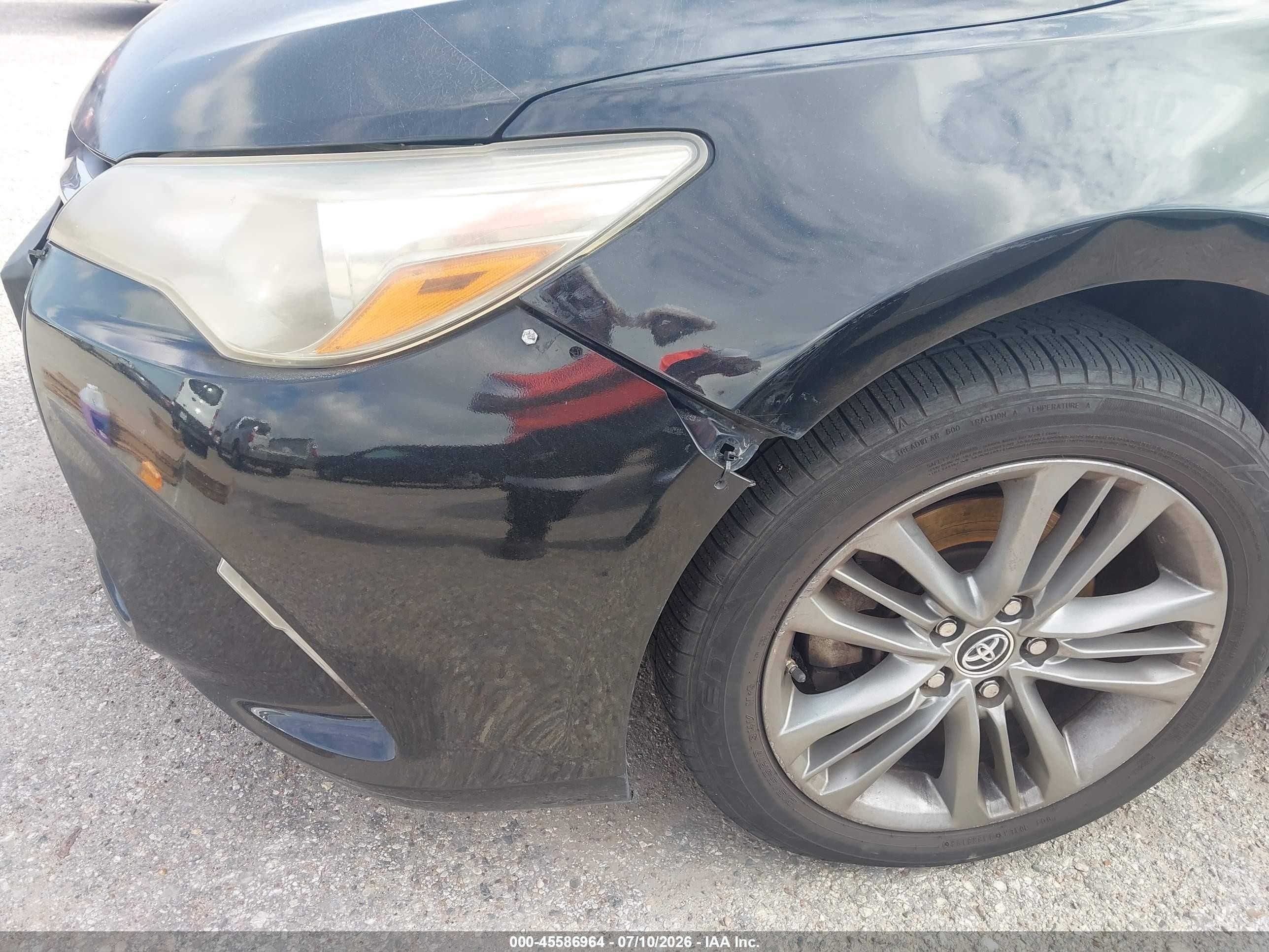 2015 Toyota Camry Se Black vin: 4T1BF1FK6FU888532