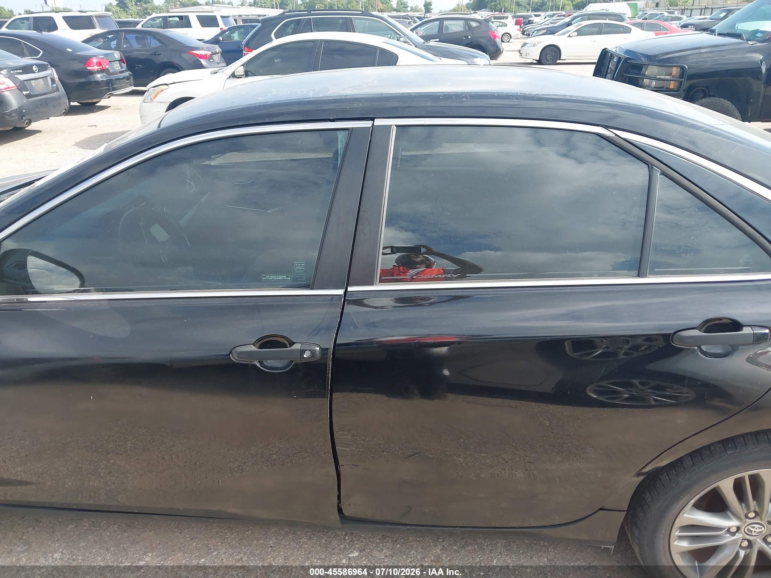 2015 Toyota Camry Se Black vin: 4T1BF1FK6FU888532