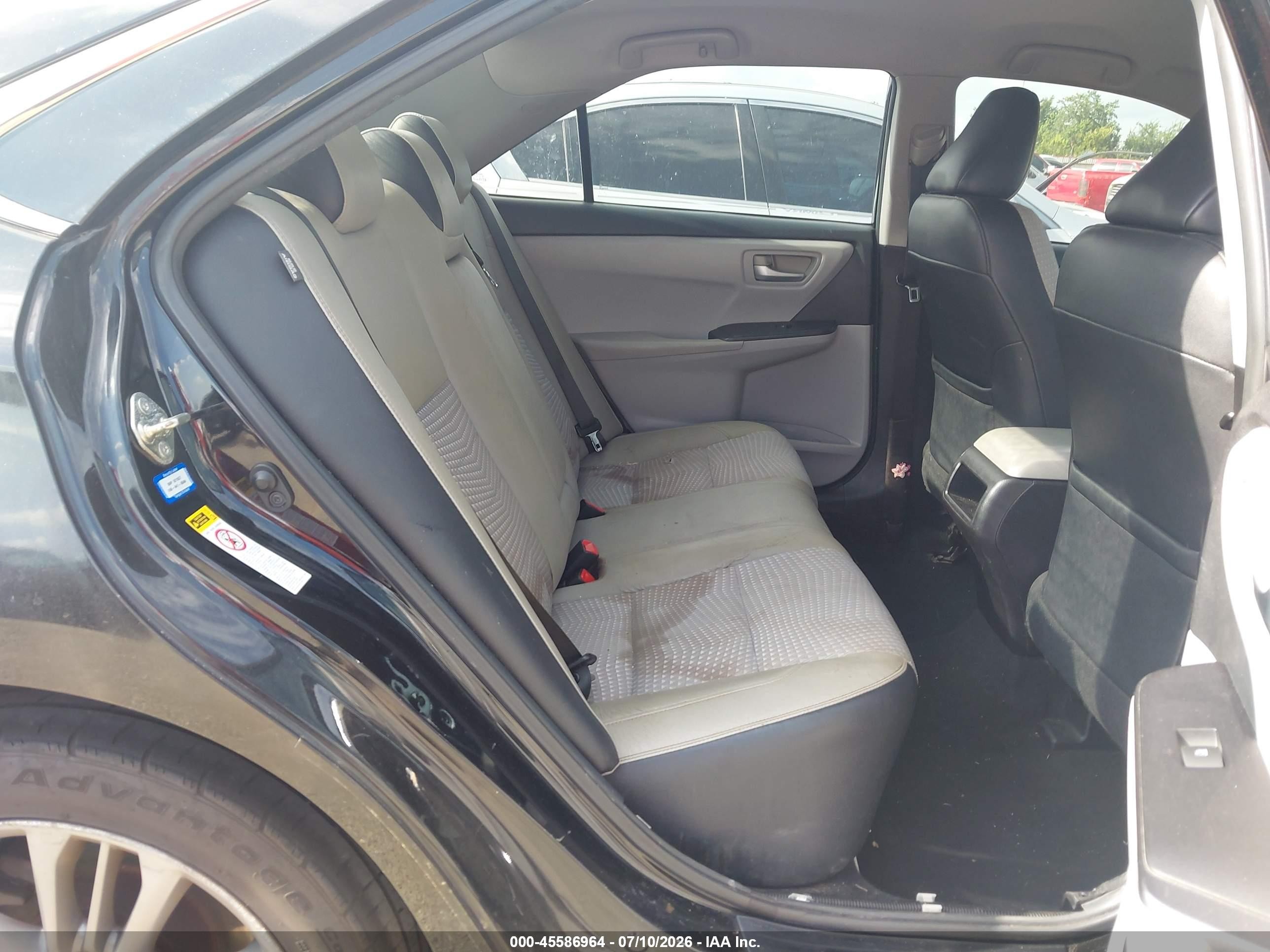 2015 Toyota Camry Se Black vin: 4T1BF1FK6FU888532
