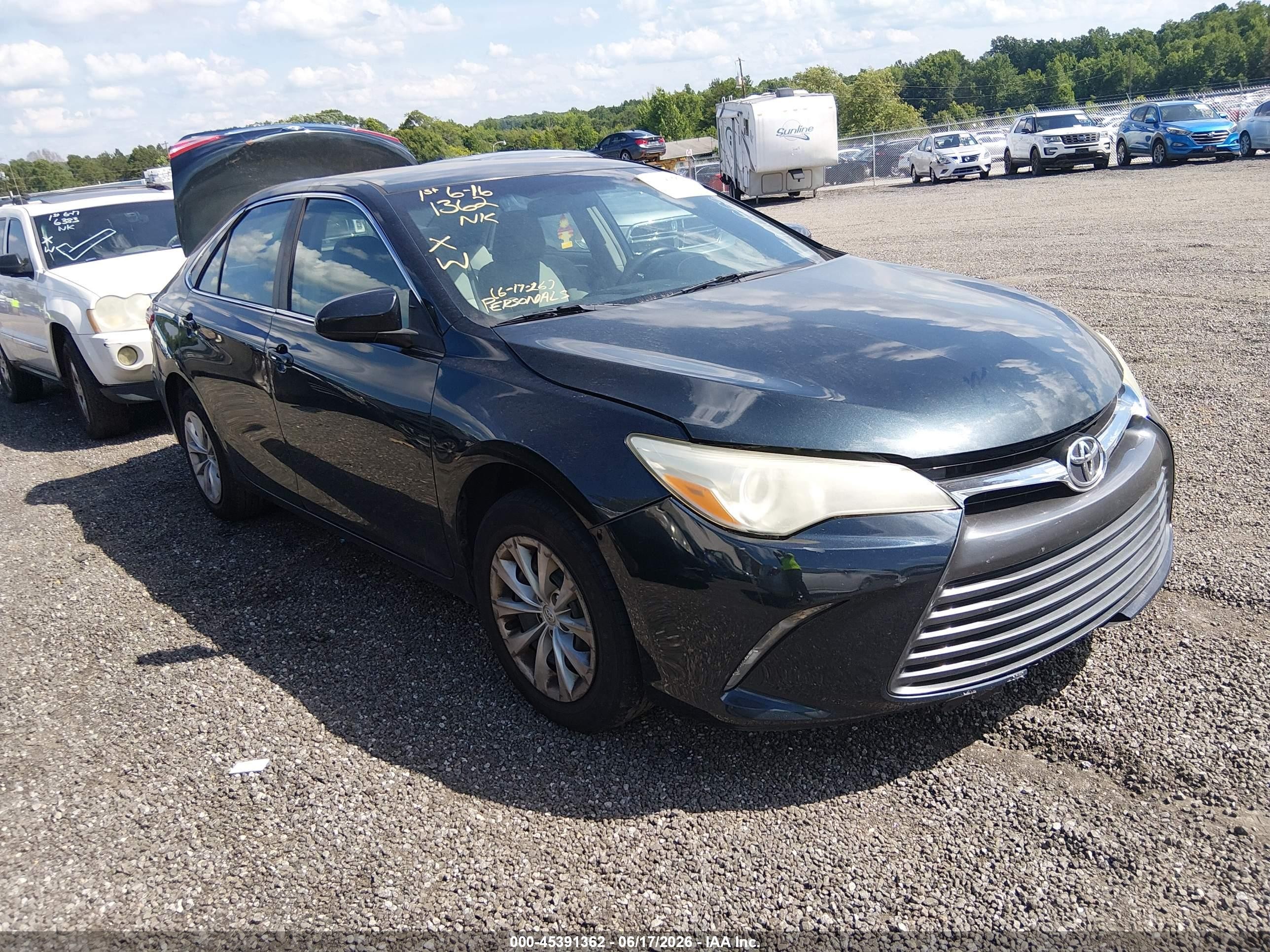 2015 Toyota Camry Le Black vin: 4T1BF1FK6FU920959
