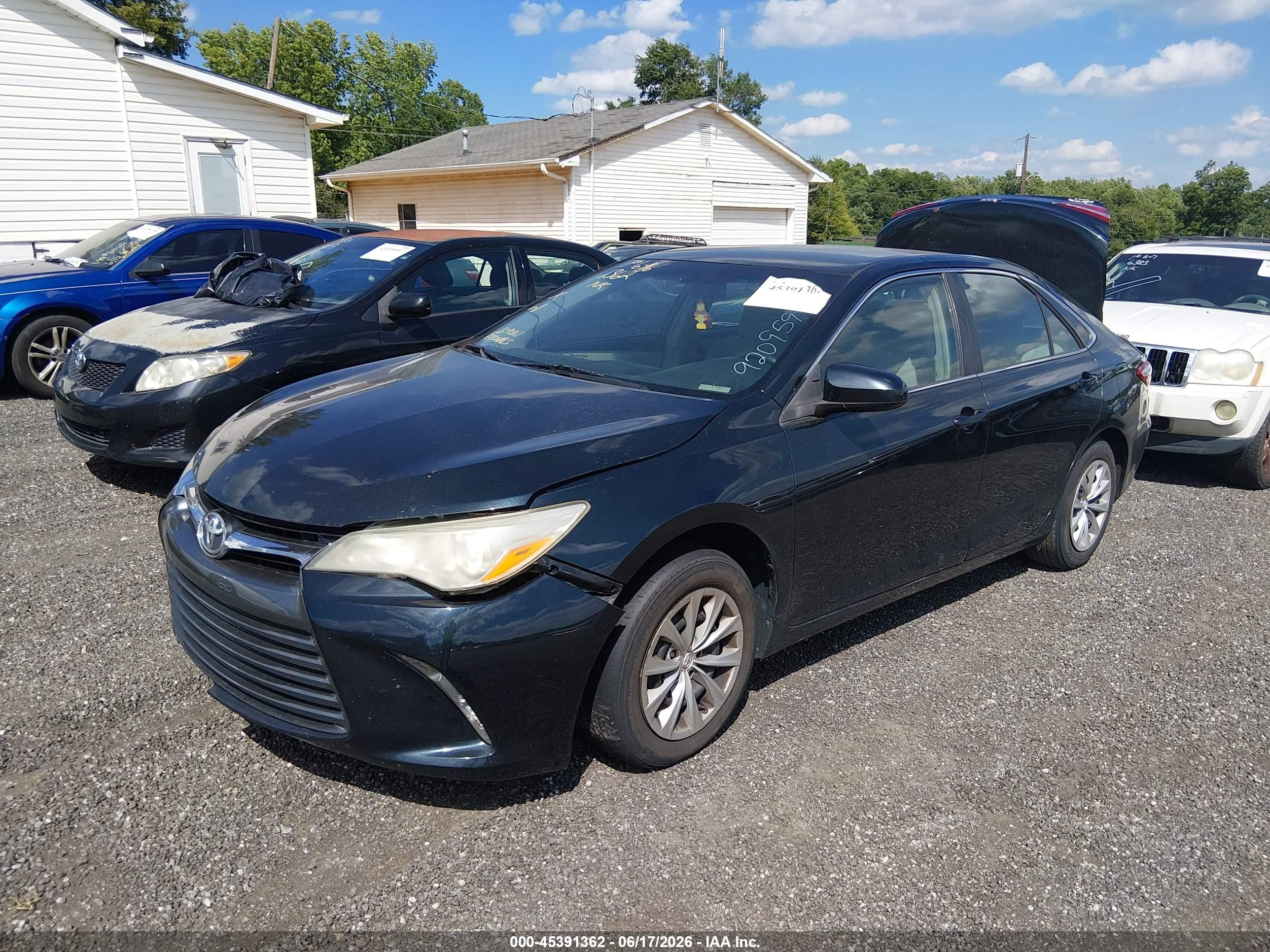 2015 Toyota Camry Le Black vin: 4T1BF1FK6FU920959