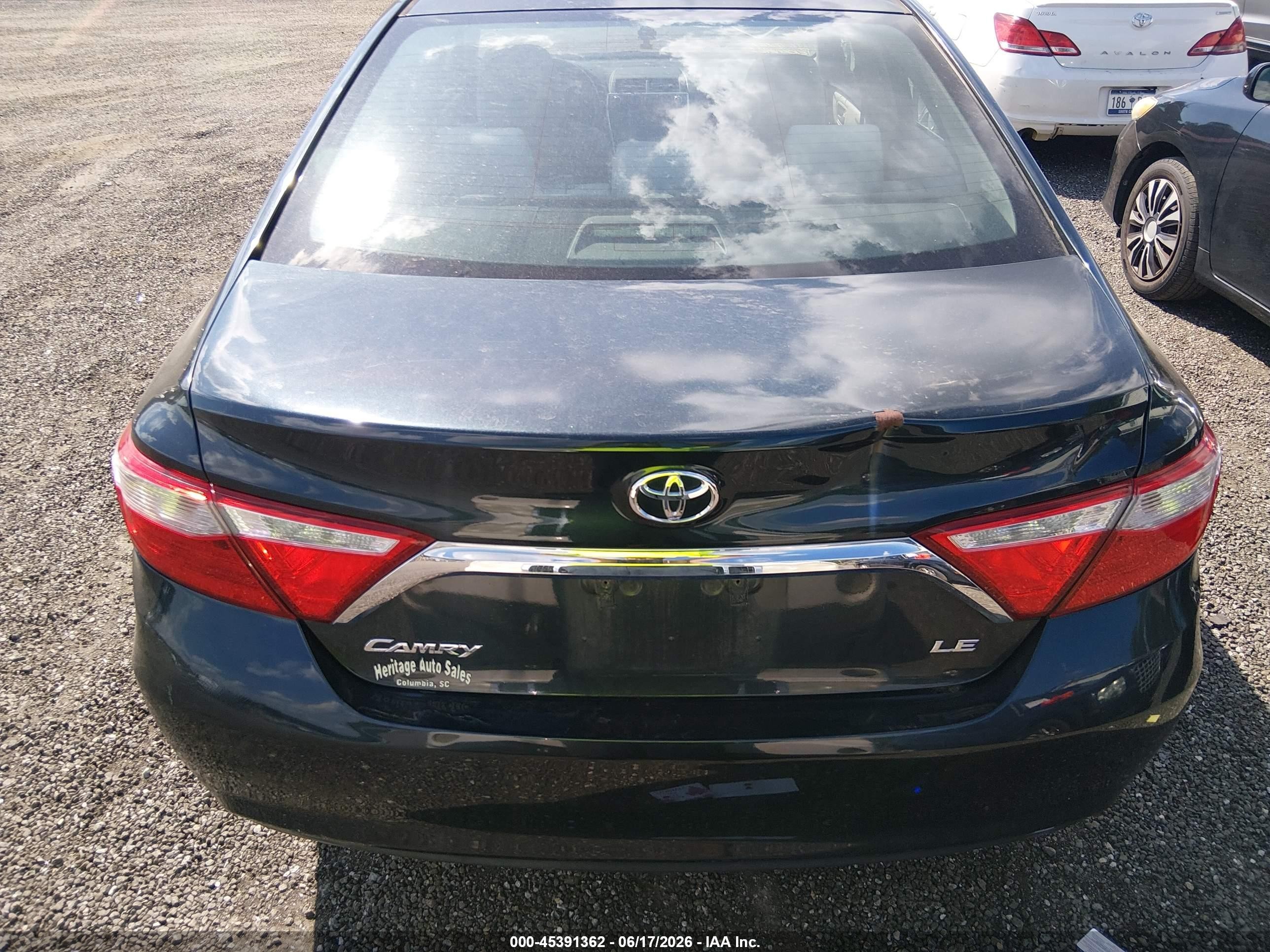 2015 Toyota Camry Le Black vin: 4T1BF1FK6FU920959