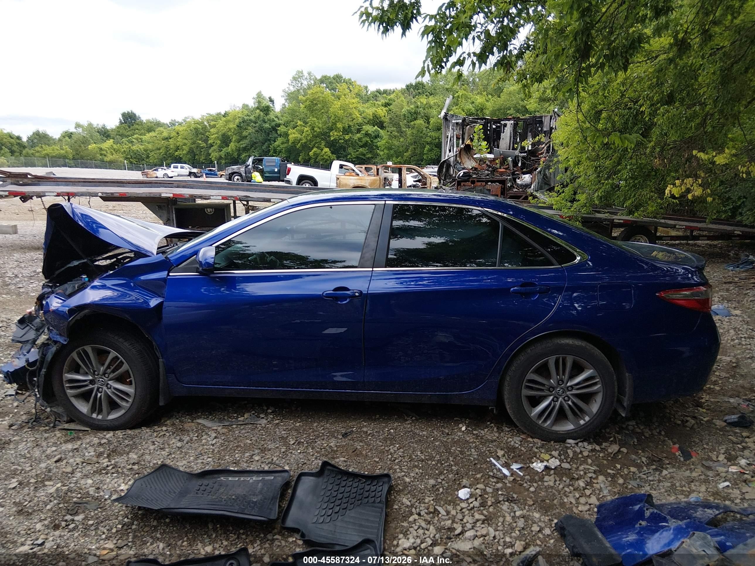 2015 Toyota Camry Se Синий vin: 4T1BF1FK6FU937938